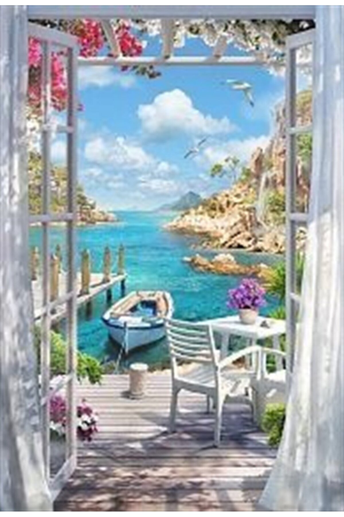 پازل نقاشی موزاییک الماس منظره دریا و تابستان 40X55 سانتی متر MARCEL SANAT