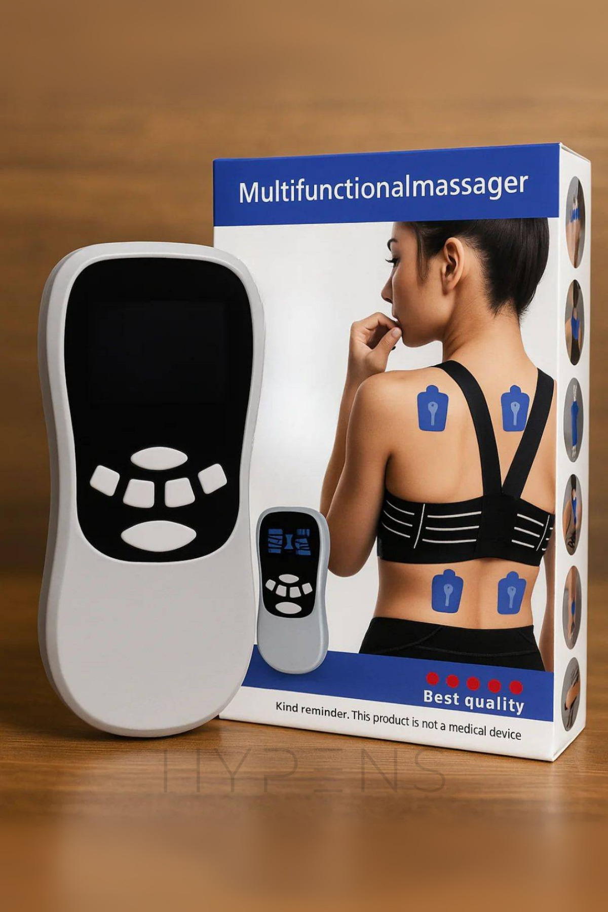 ماساژور قابل شارژ و قابل حمل EMS-TENS هایپنز ، فوق العاده بی صدا و الاستیک – فیزیوتراپی و آرامش عضلات