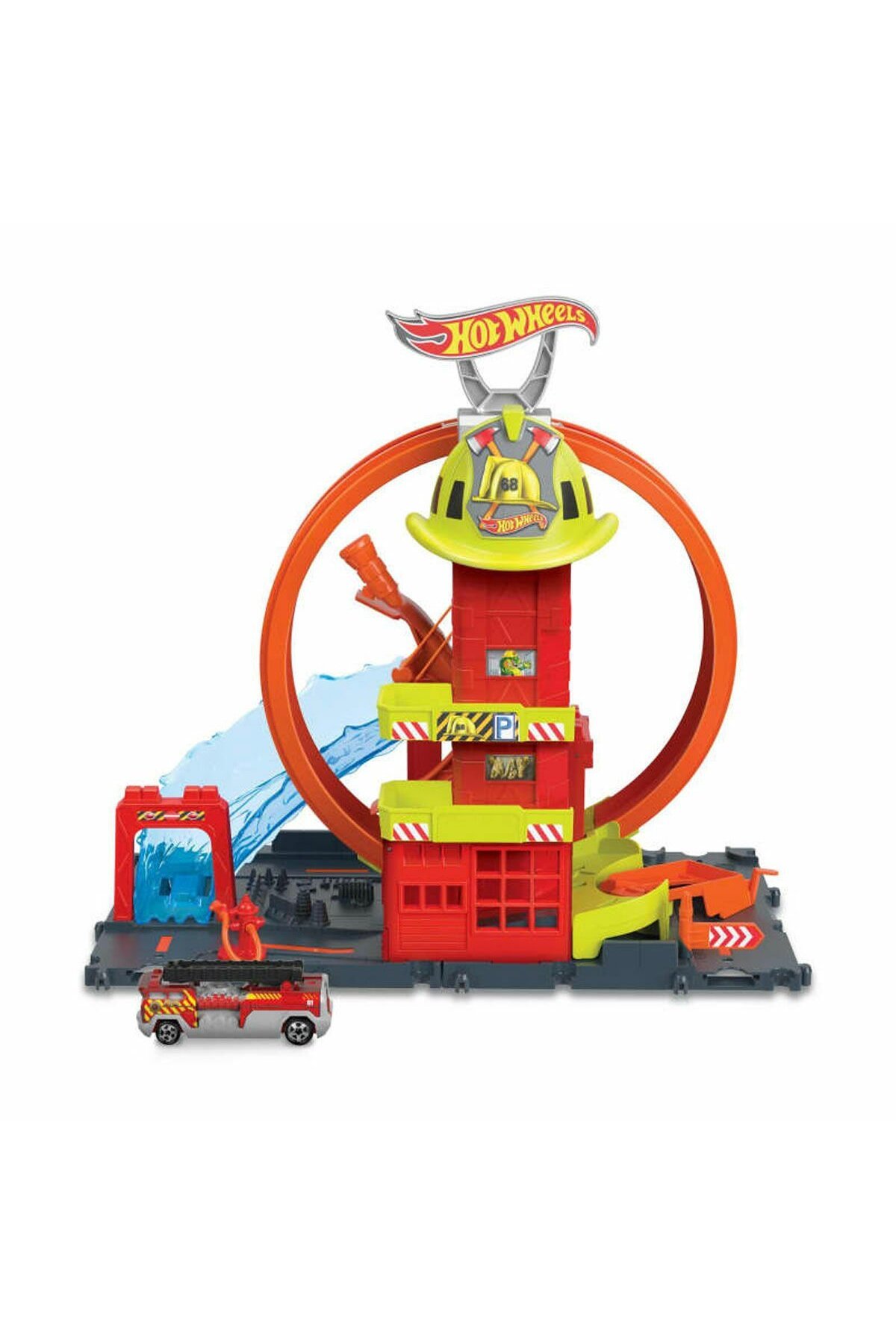 اسباب بازی های فیگور دیگر ایستگاه آتش نشانی باند دایره ای HKX41 از ترکیه HOT WHEELS