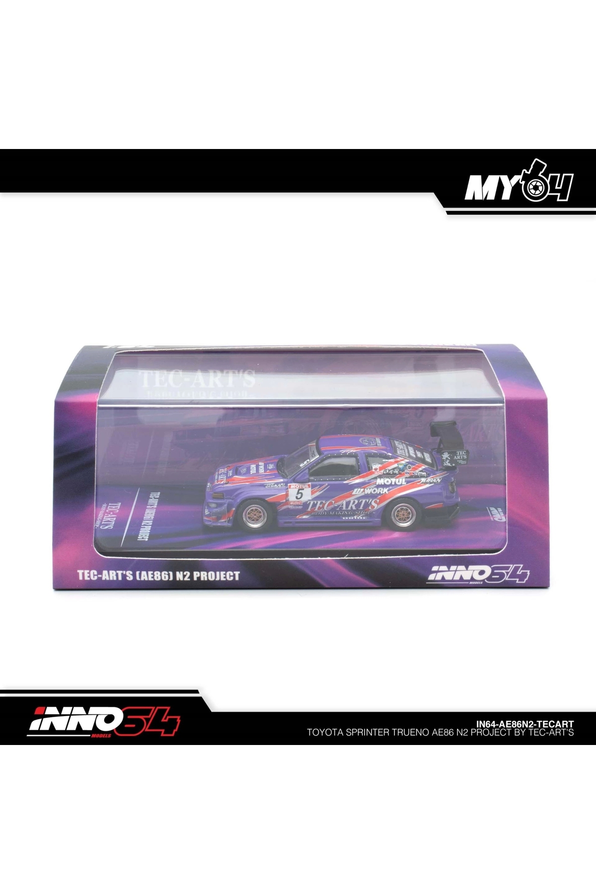 مدل خودرو پروژه INNO 1 64 TOYOTA SPRINTER TRUENO AE86 N2 توسط TEC ART'S اورجینال Inno 64 Models