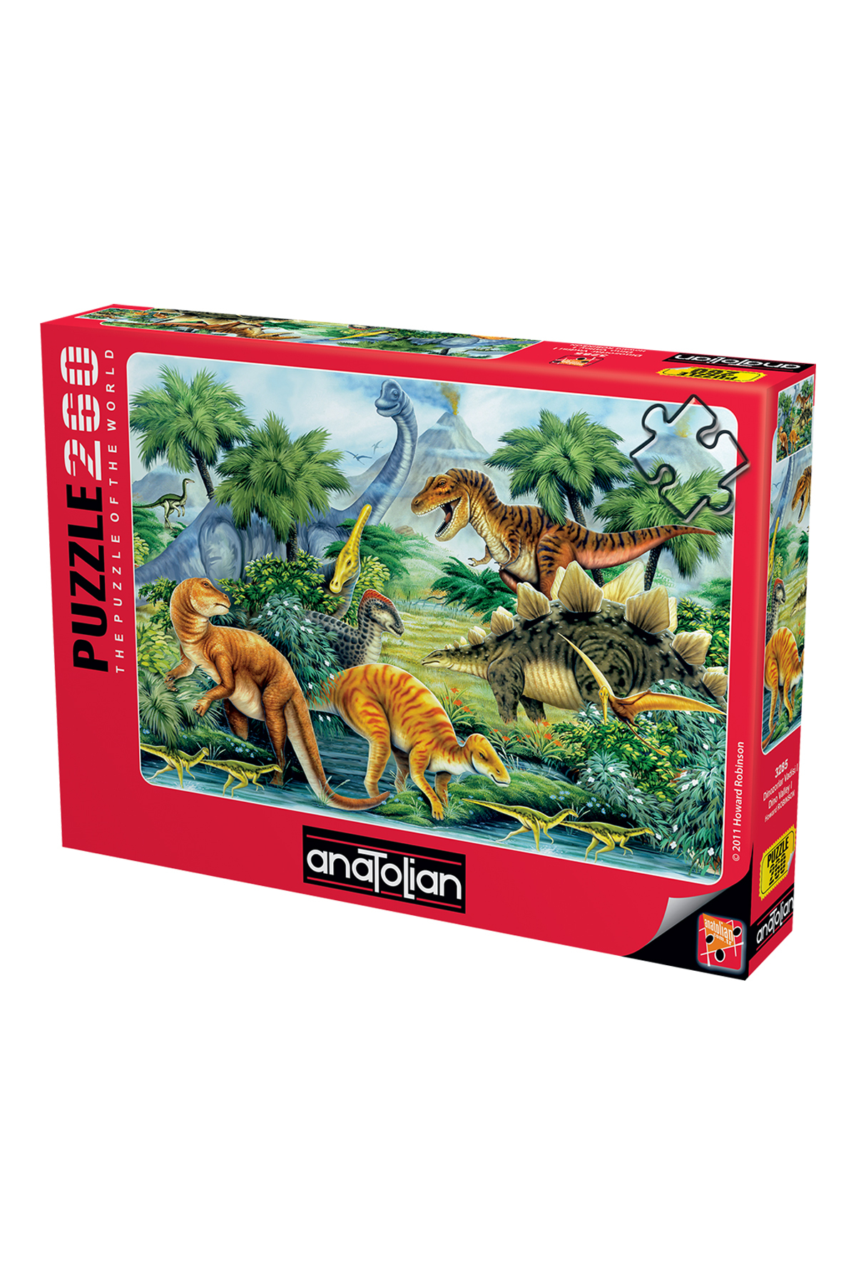 پازل اره منبت کاری مویی 260 XL PIECE VALLEY OF THE DINOSAURS I 3285 Anatolian Puzzle