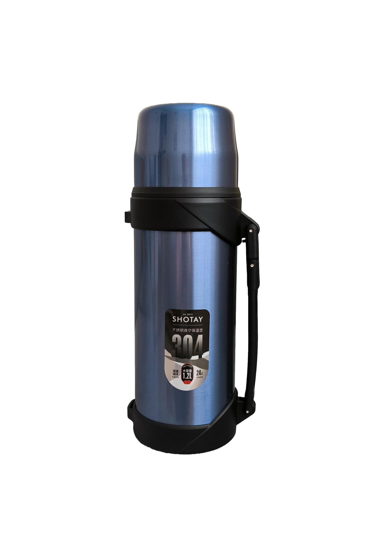 فلاسک قمقمه استیل 1200 میلی لیتری ماجراجویی آبی ST 8213M اورجینال Shotay