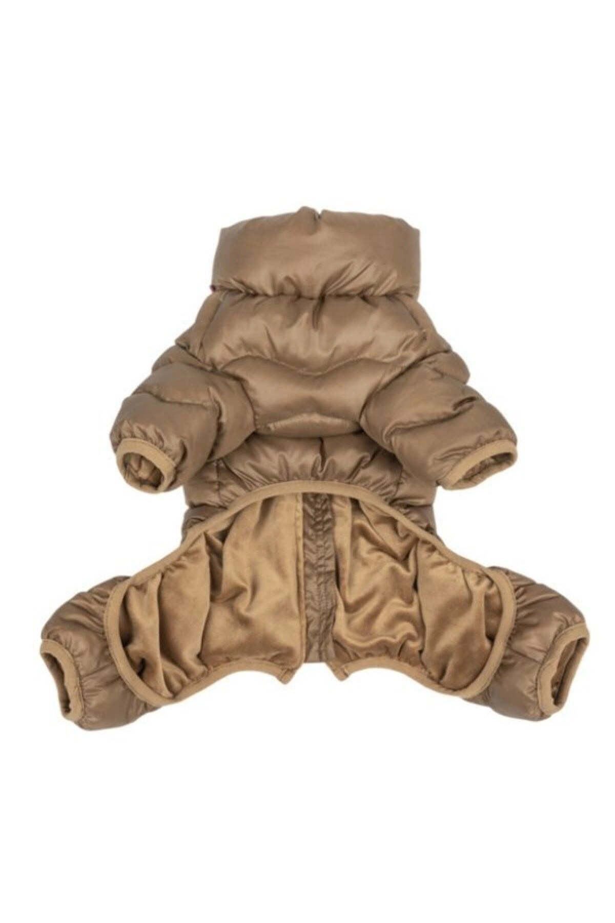 کاپشن سگ پوپیا Puppia مدل Wavy Puffer Suit (PAZD-UP2263)، قهوه‌ای