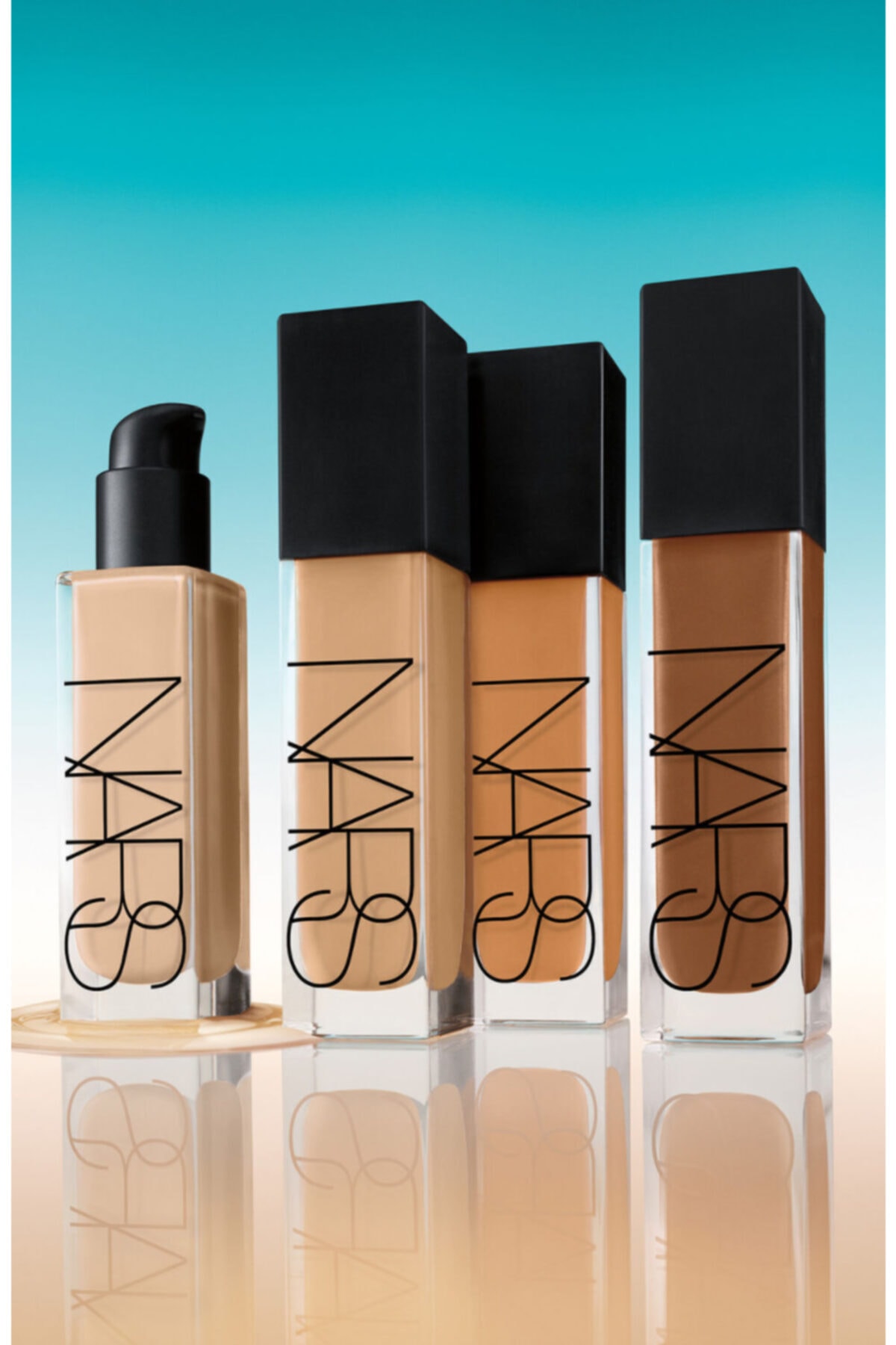 Nars کرم پودر پایه بلند ظاهری طبیعی و درخشان رنگ Punjab متوسط شماره 1