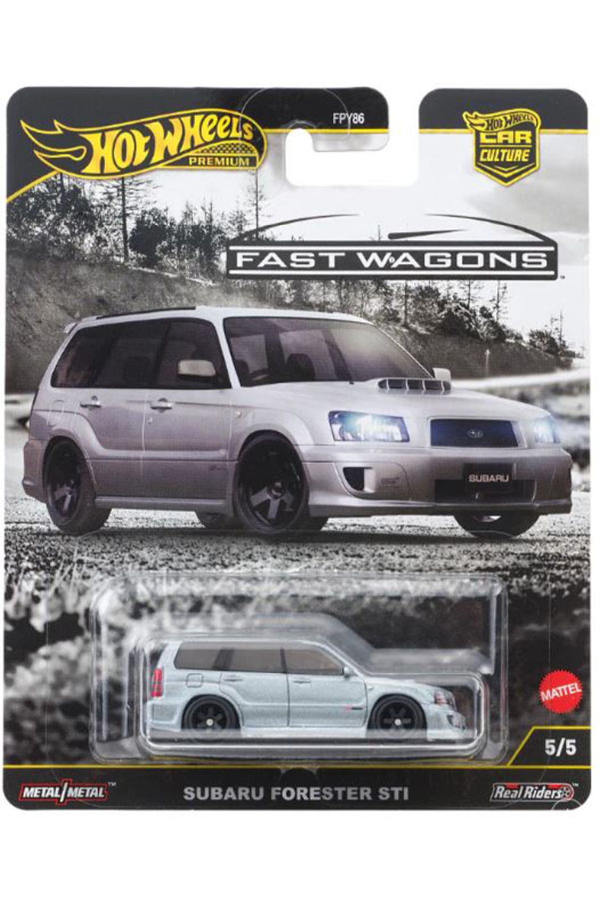 ماشین اسباب بازی واگن‌های سریع ممتاز سوبارو فارستر STI خاکستری 1 64 از ترکیه HOT WHEELS