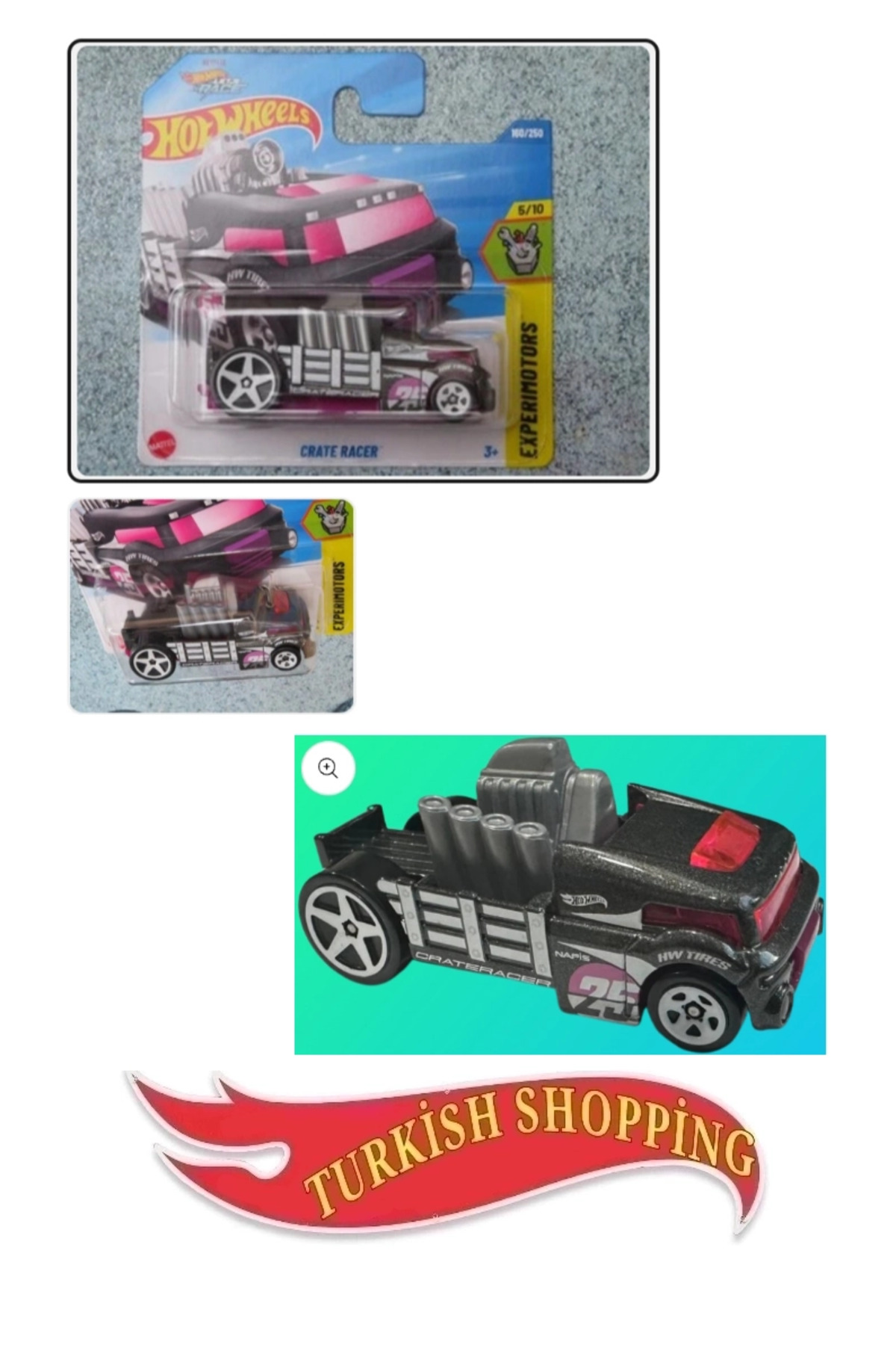 ماشین اسباب بازی 1:64 مقیاس 2025 CASE CRATE RACER هات ویلز اورجینال HOT WHEELS