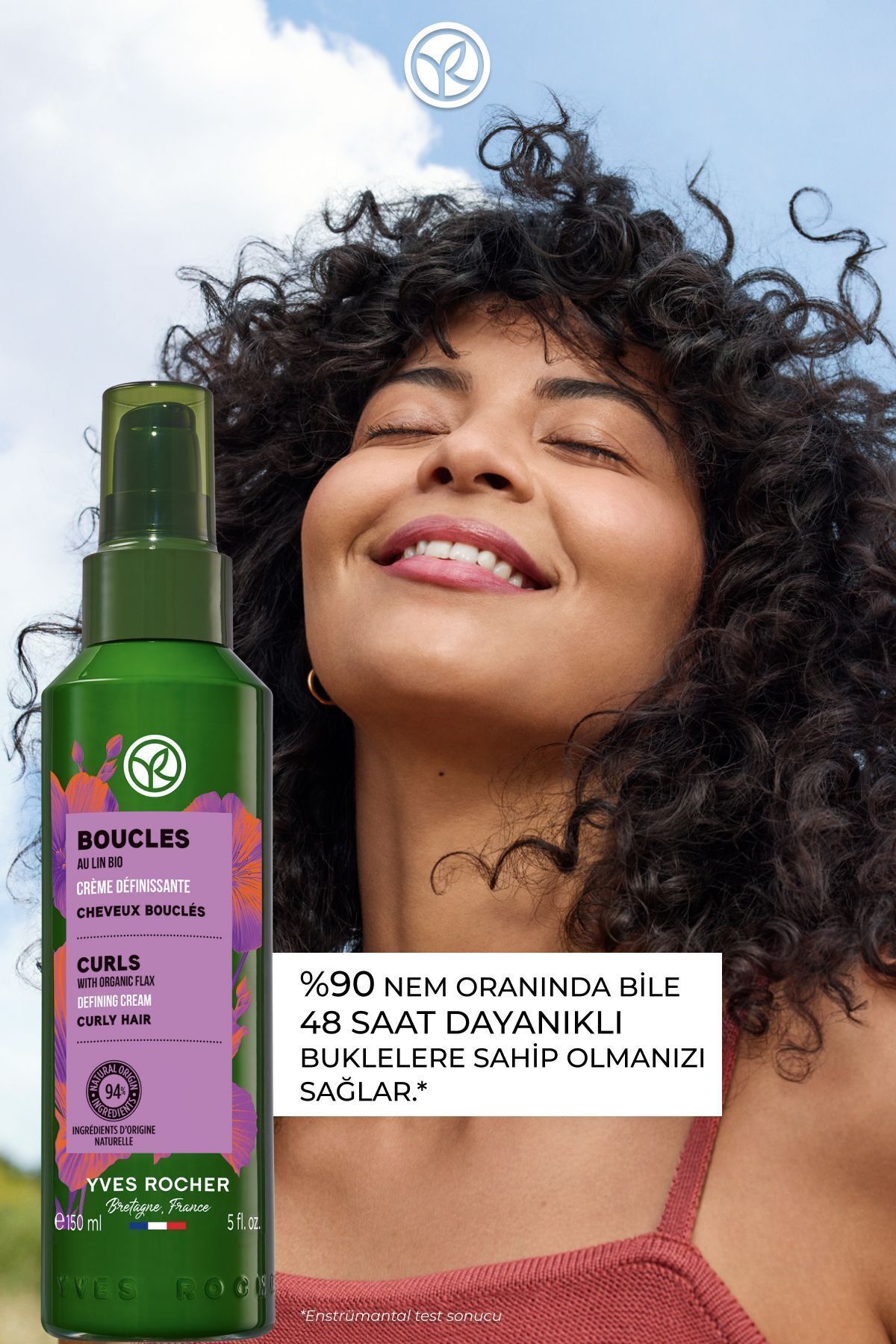 اسپری مو کرم مراقبت CURIER CURLY و موهای موج دار ANDAN DARKENED 150ML Yves Rocher
