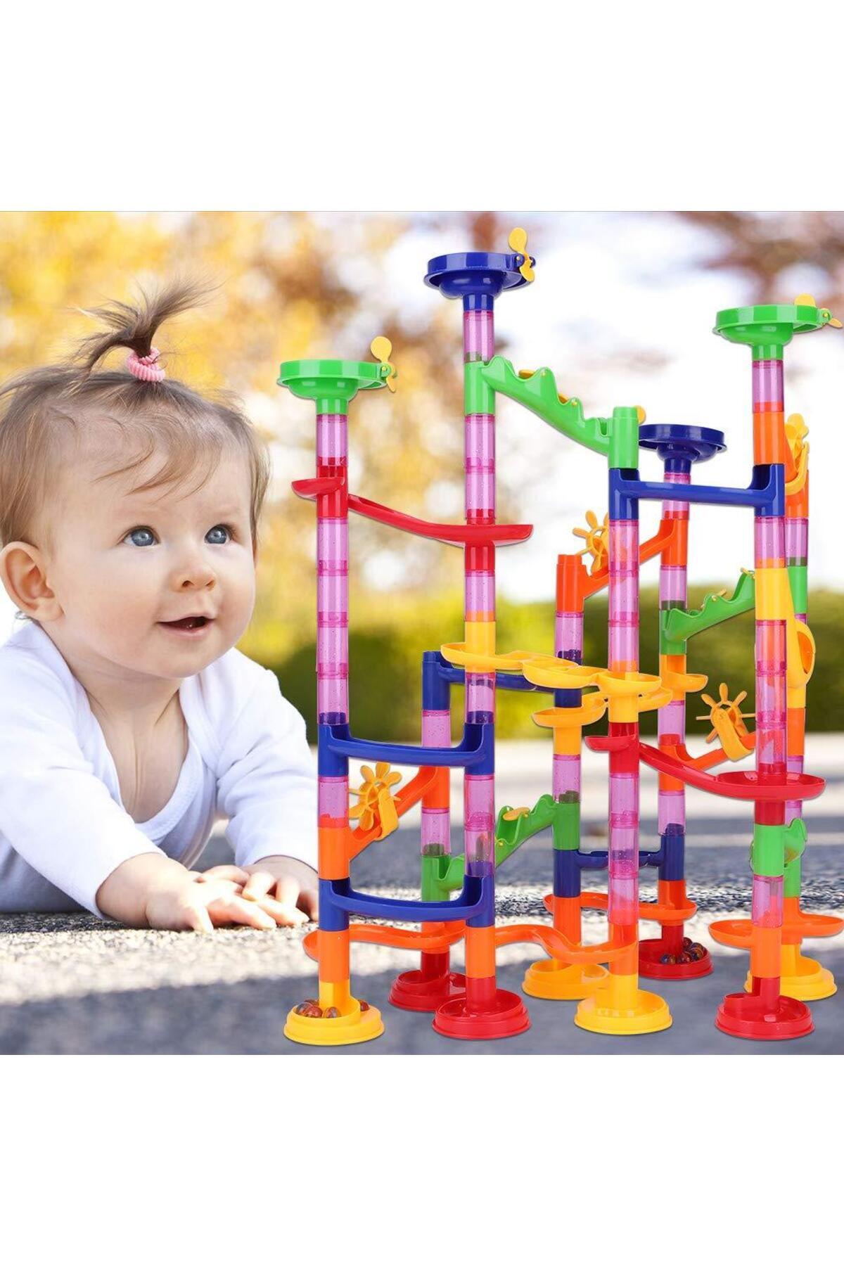 لگو و اسباب بازی های ساخت محور 58 PIECE MARBLE RUN BALL GAME BALLS IN THE MAZE از ترکیه Mashotrend