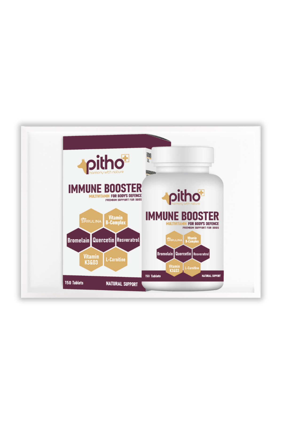 قرص ویتامینی جویدنی سگ پیثو Pitho Immune Booster، مدل PDogs