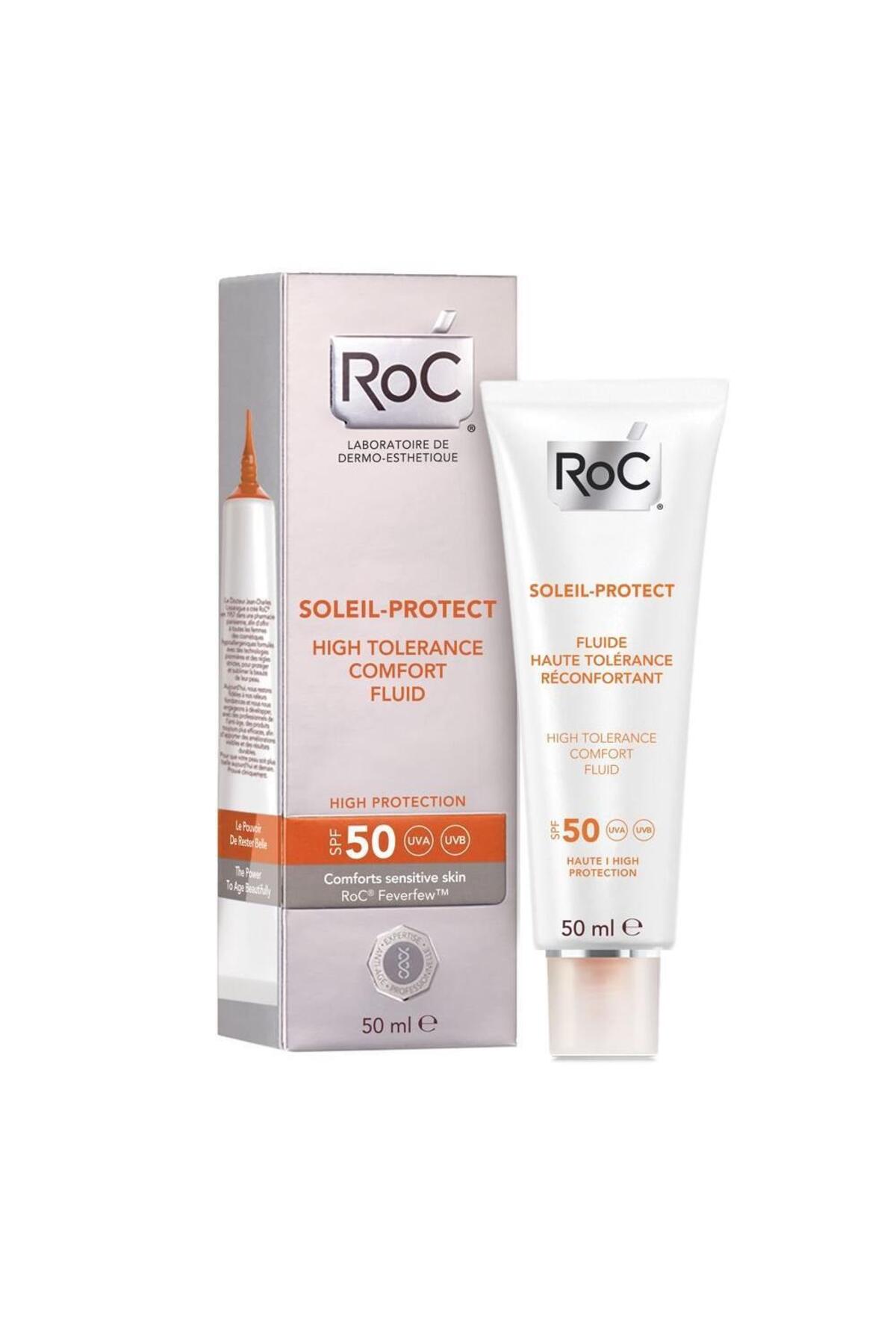 کرم ضد آفتاب صورت مرطوب کننده مایع چروک SOLEIL PROTECT SPF50 50ML Roc