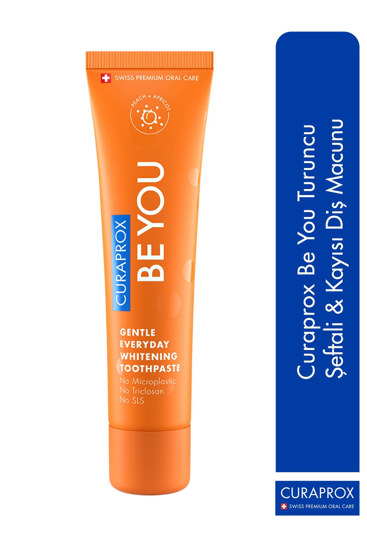 خمیردندان خمیر دندان BE YOU WHITENING هلو زردآلو پرتقال 60 میل Curaprox