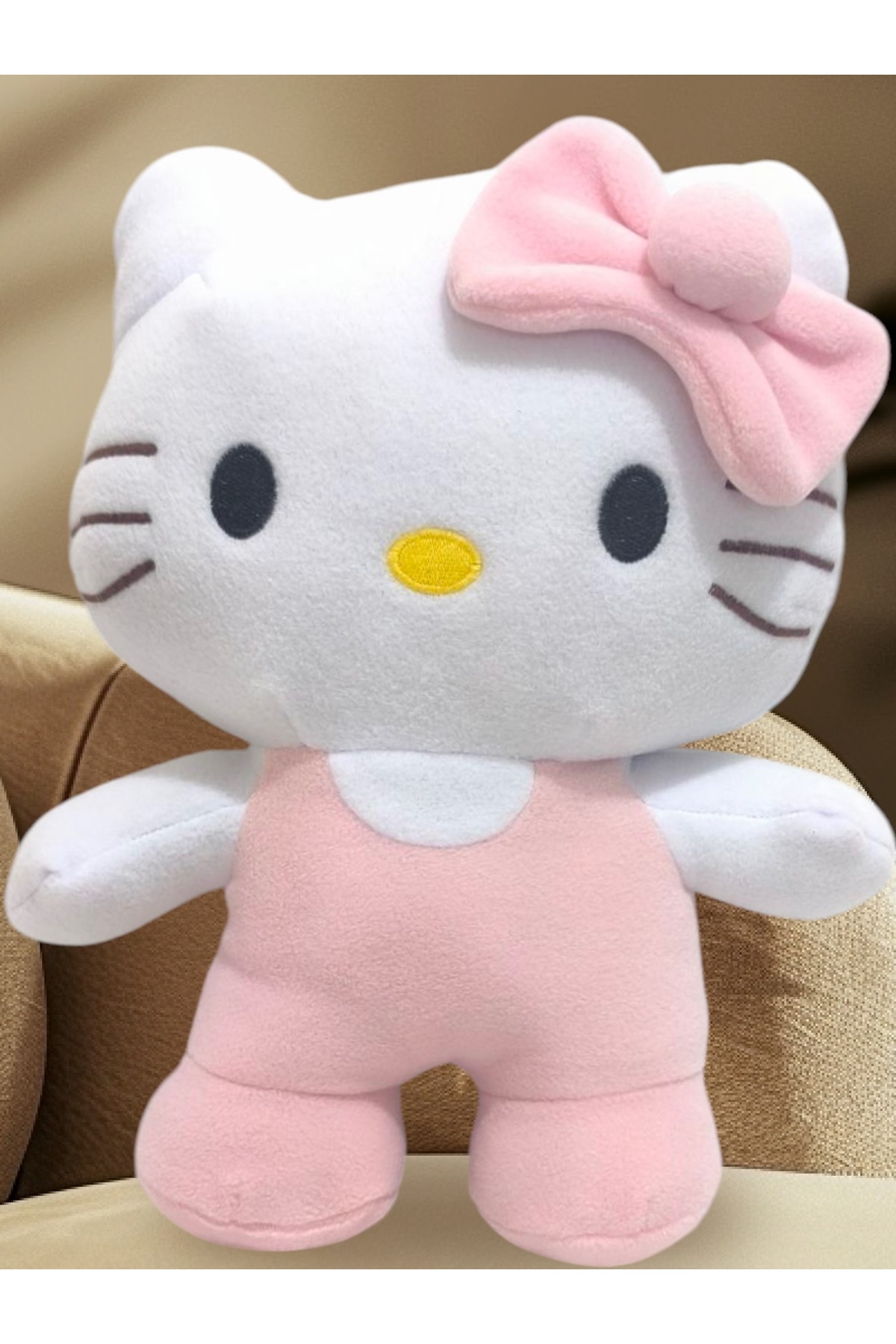 اسباب بازی های پشمی سری جدید HELLO KITTY PLASH TOY 35 CM صورتی Pufline