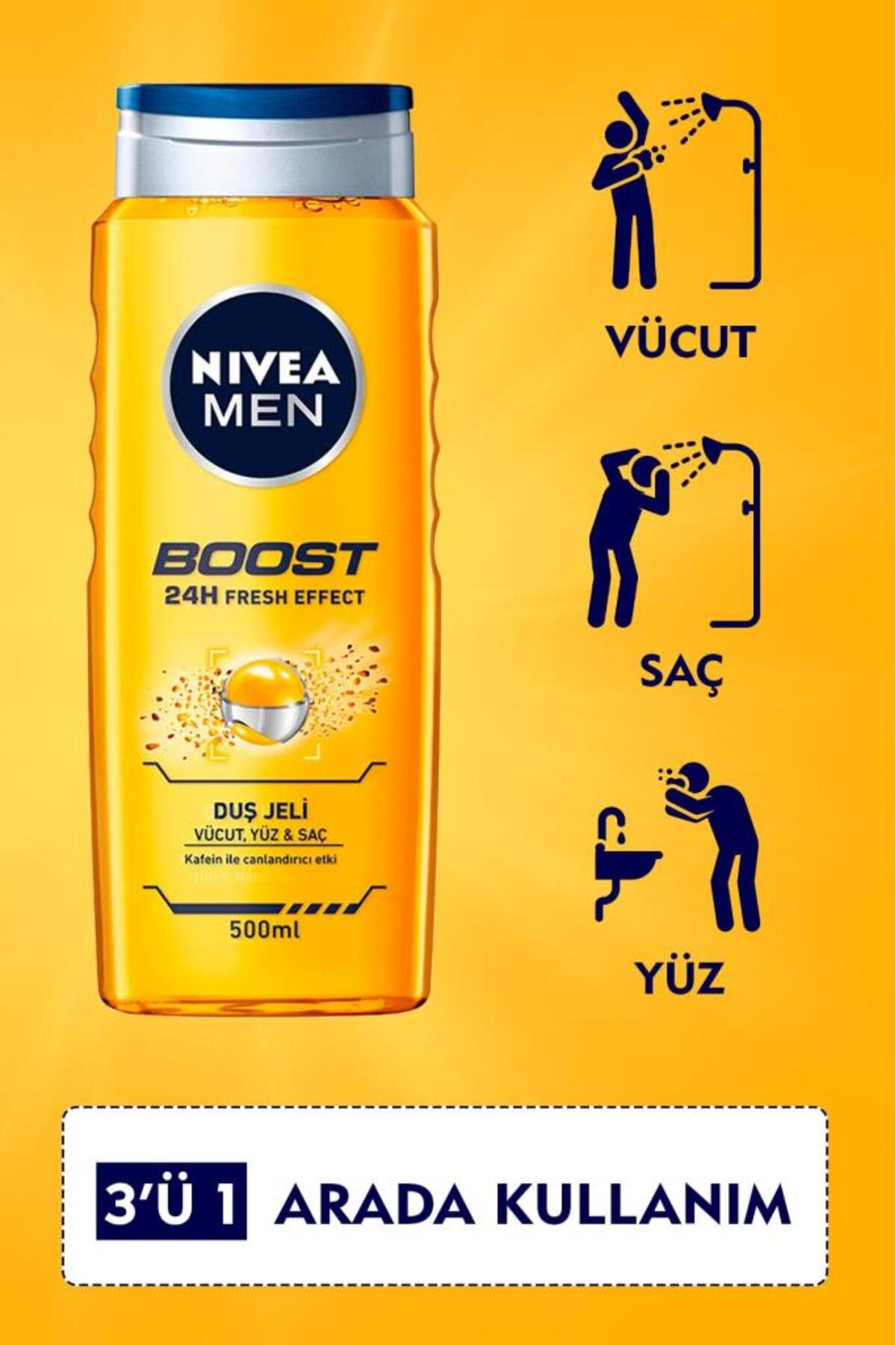 NIVEA ژل حمام افزایش دهنده انرژی مردانه 500 میلی لیتر