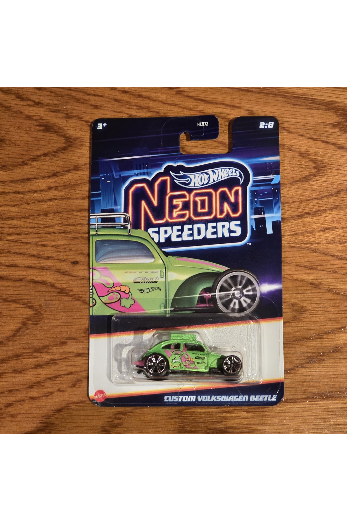 ماشین اسباب بازی NEON SPEEDERS CUSTOM VOLKSWAGEN BEETLE JBY93 هات ویلز اورجینال HOT WHEELS
