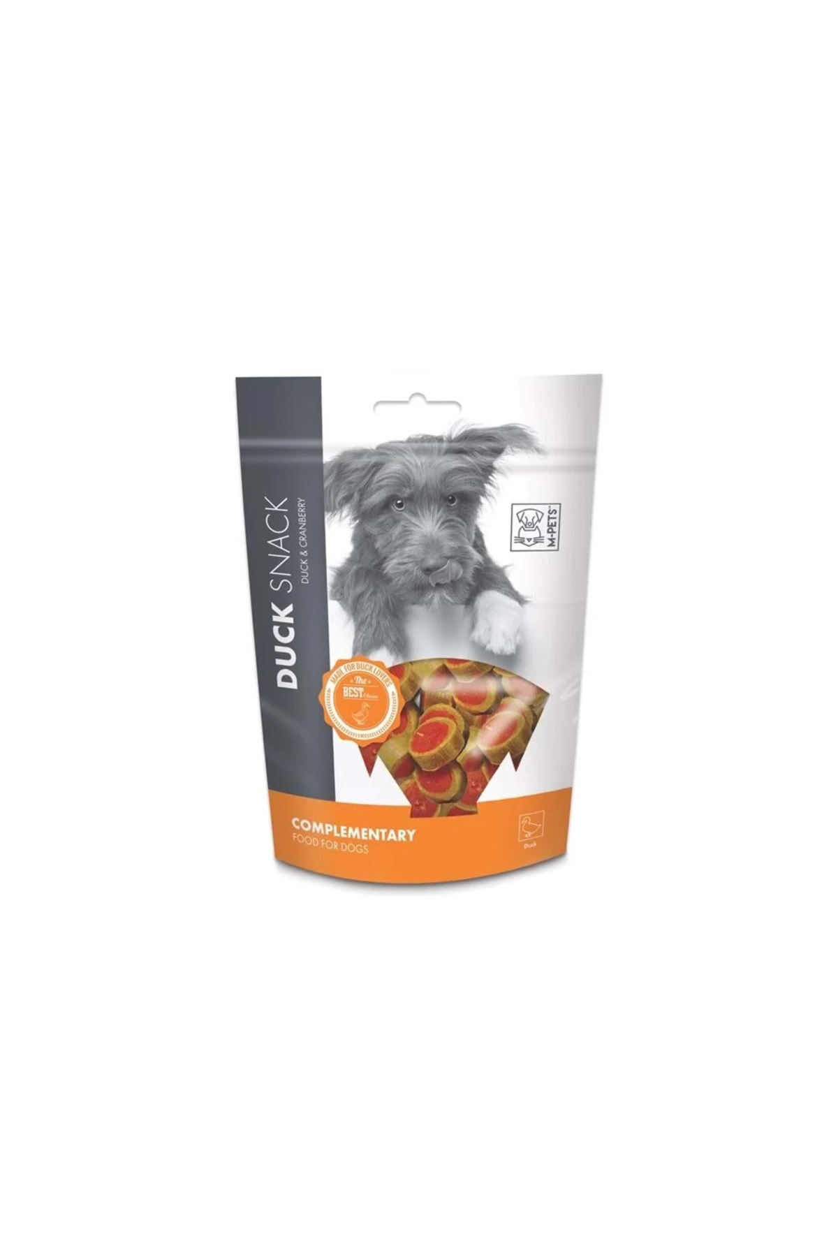 تشویقی سگ ام‌پتس M-PETS، My Snacky Duck & قهوه‌ای مایل به قرمز، ۸۰ گرم