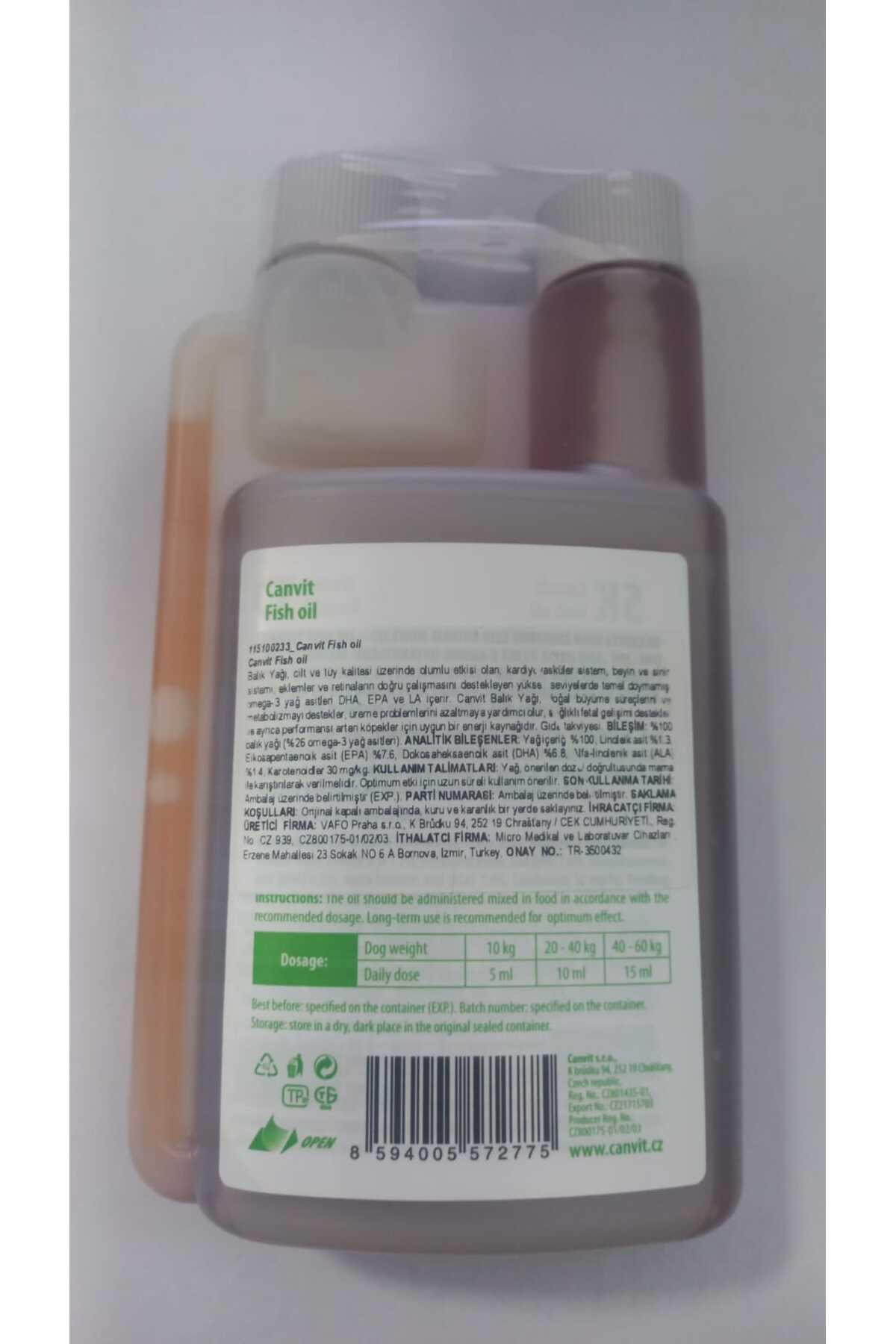 روغن ماهی کانویت Canvit برای گربه و سگ