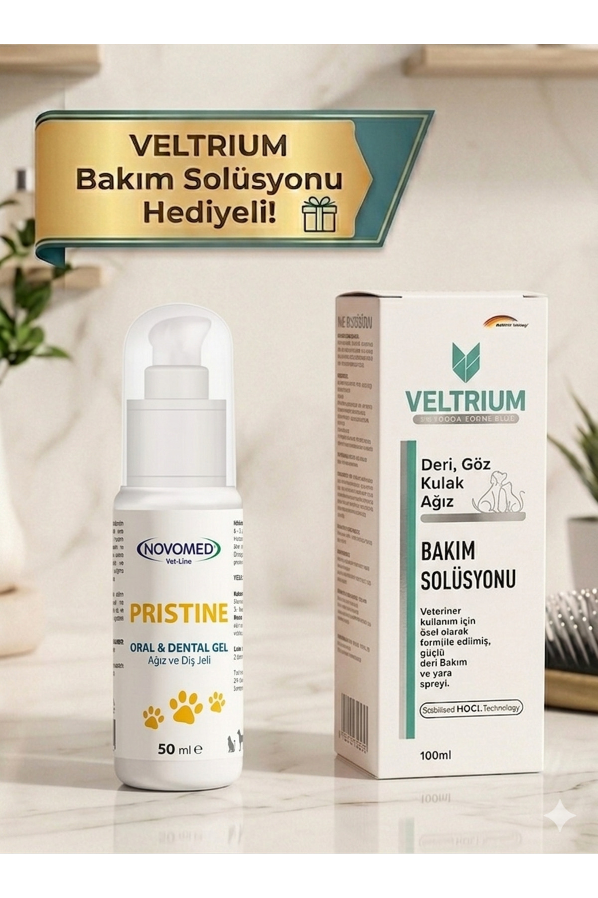ژل دهان و دندان گربه و سگ نوومد Novomed Pristine، ۵۰ میلی‌لیتر