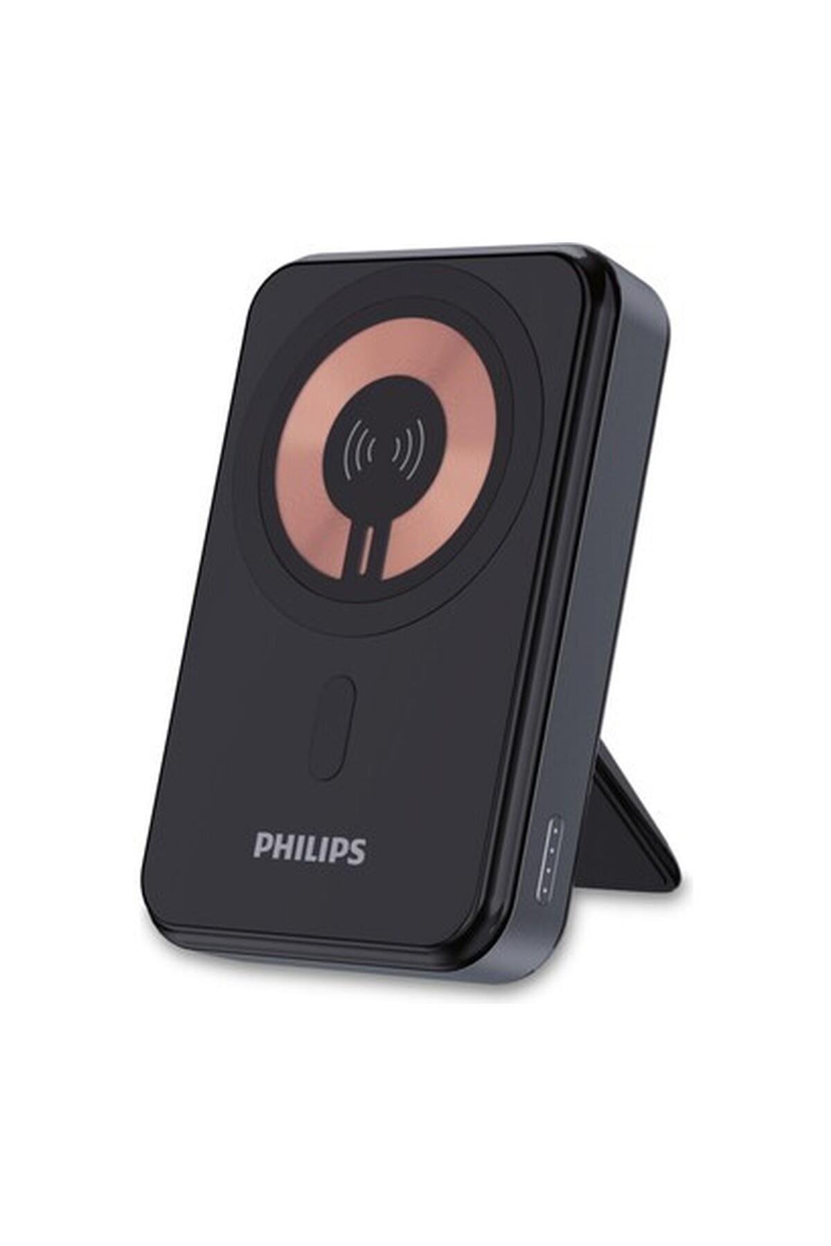 پاوربانک DLP2716Q 00 10.000 ماهه 20 واتی MAGSAFE بی سیم با پایه 1XUSB C مشکی اورجینال Philips