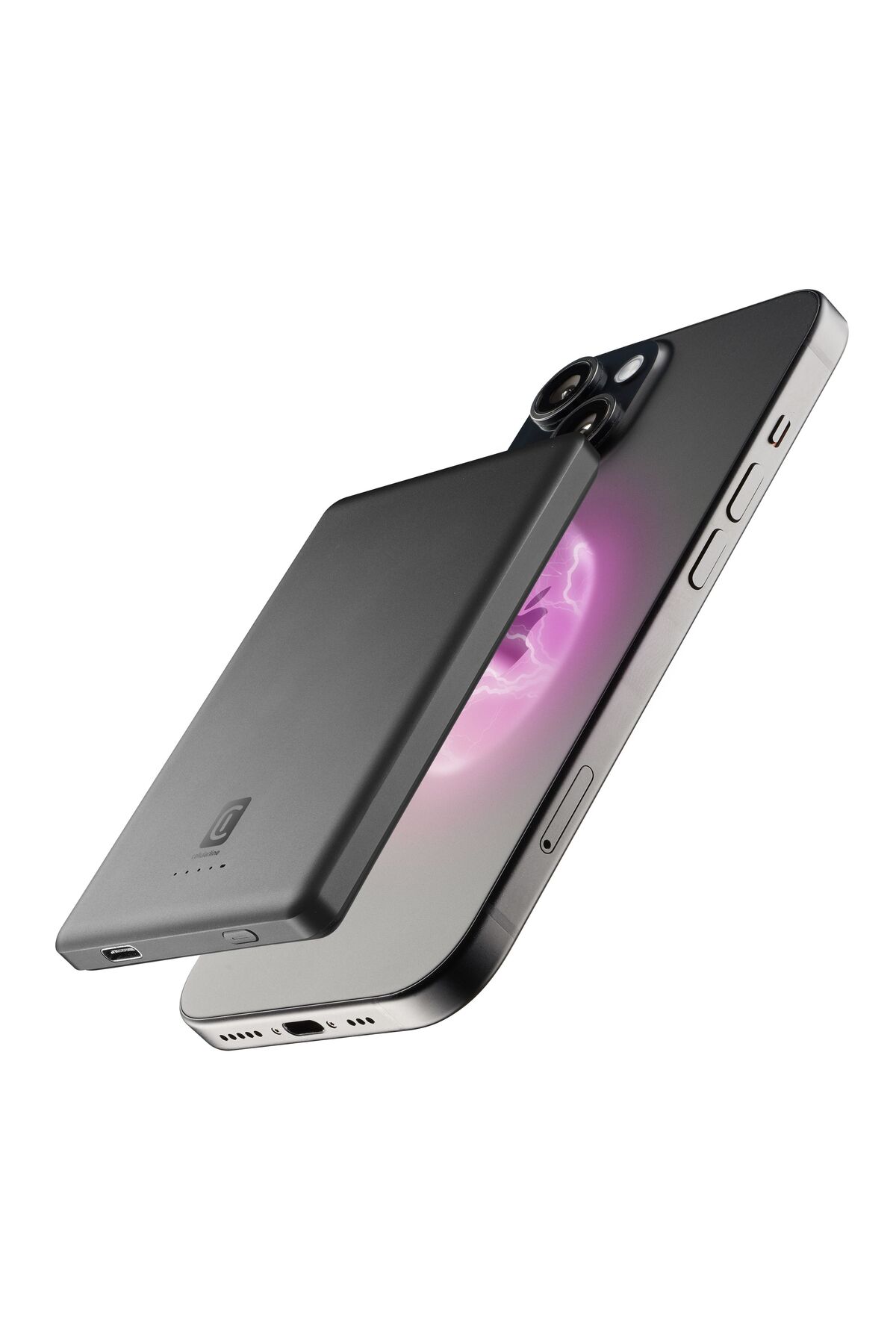 پاوربانک شارژر قابل حمل فوق العاده نازک MAGSAFE 5000 ماه خاکستری تیره اورجینال Cellularline