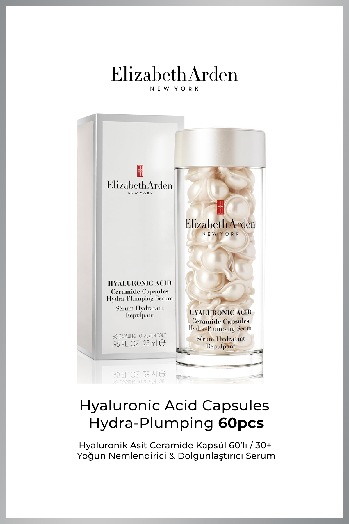 سرم پوست کپسولهای سرامید هیالورونیک هیدراپل 60PCS Elizabeth Arden
