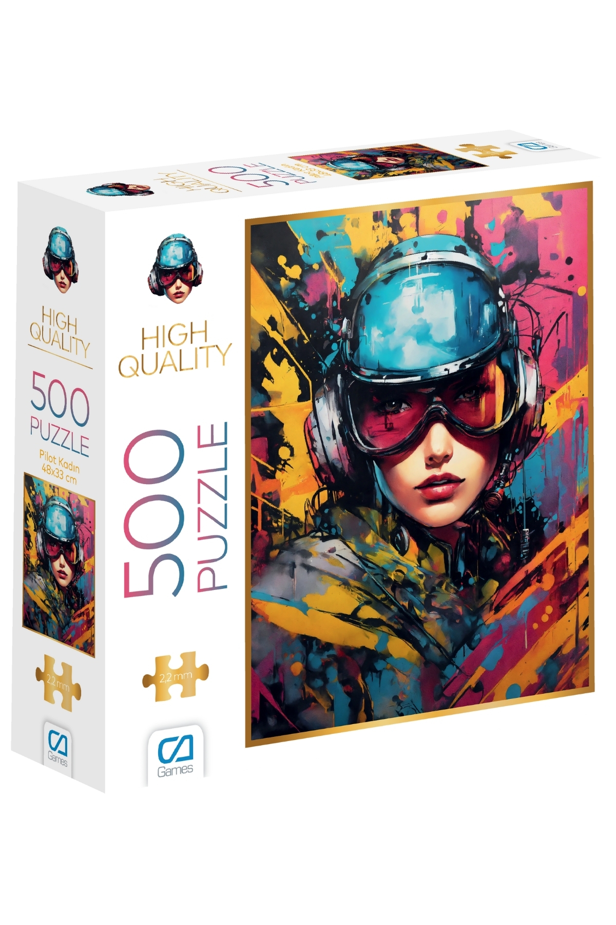 پازل PILOT WOMAN 500 PIECES 2,2MM ضخامت 48X33CM سری اره منبت کاری مویی سرگرمی حرفه ای از ترکیه CA Games