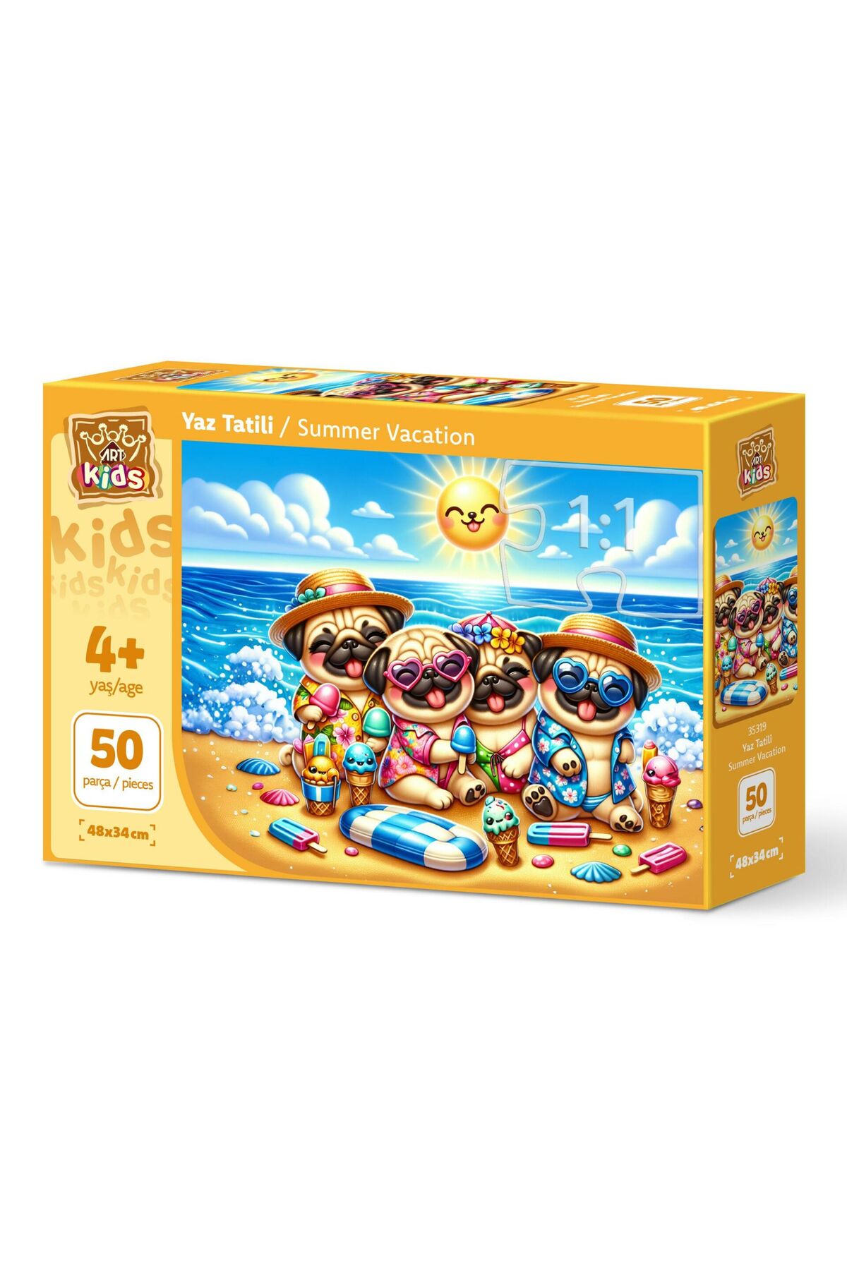 پازل ها و یاپبوزهای کودک دخترانه پسرانه بچگانه تعطیلات تابستان 50 قطعه اورجینال ارت Art Puzzle