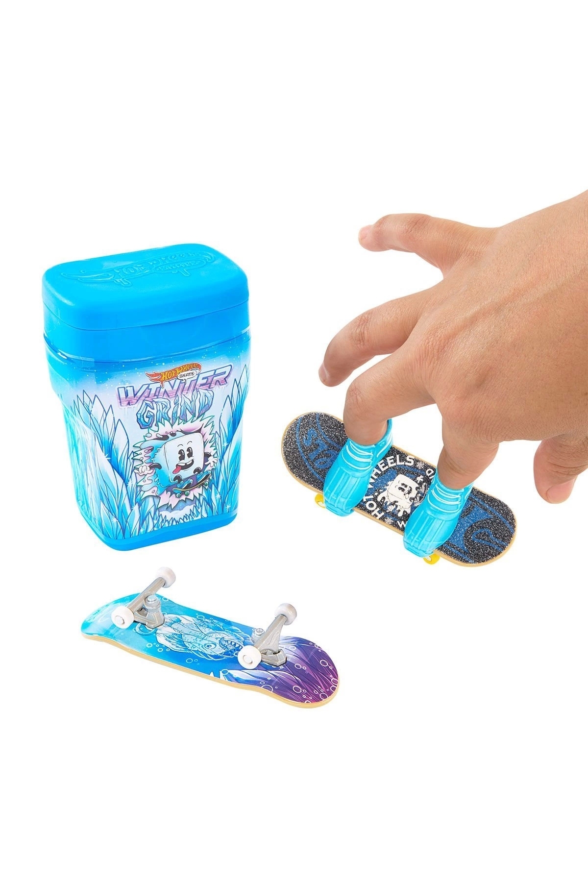 ماشین اسباب بازی جعبه اسکیت بورد باینری FABBATOYS HOT SKATE آدامس با مضمون هات ویلز اورجینال HOT WHEELS