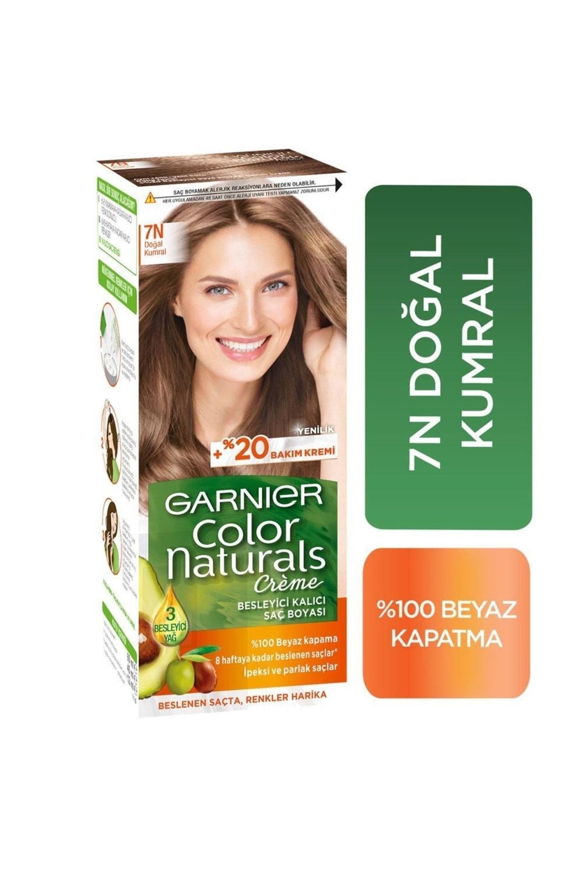 رنگ مو مردانه و زنانه COLOR NATURALS CREAM DYE 7N NATURAL KRURAL Garnier