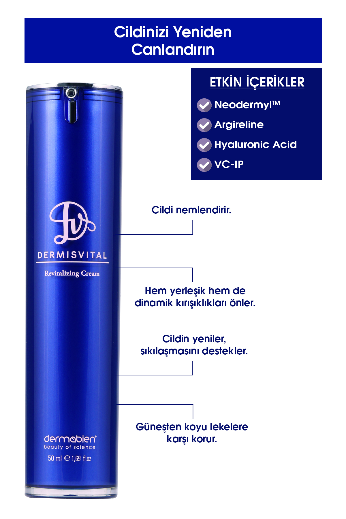 Dermabien کرم تقویت‌کننده Derisvital® 50 میلی‌لیتر