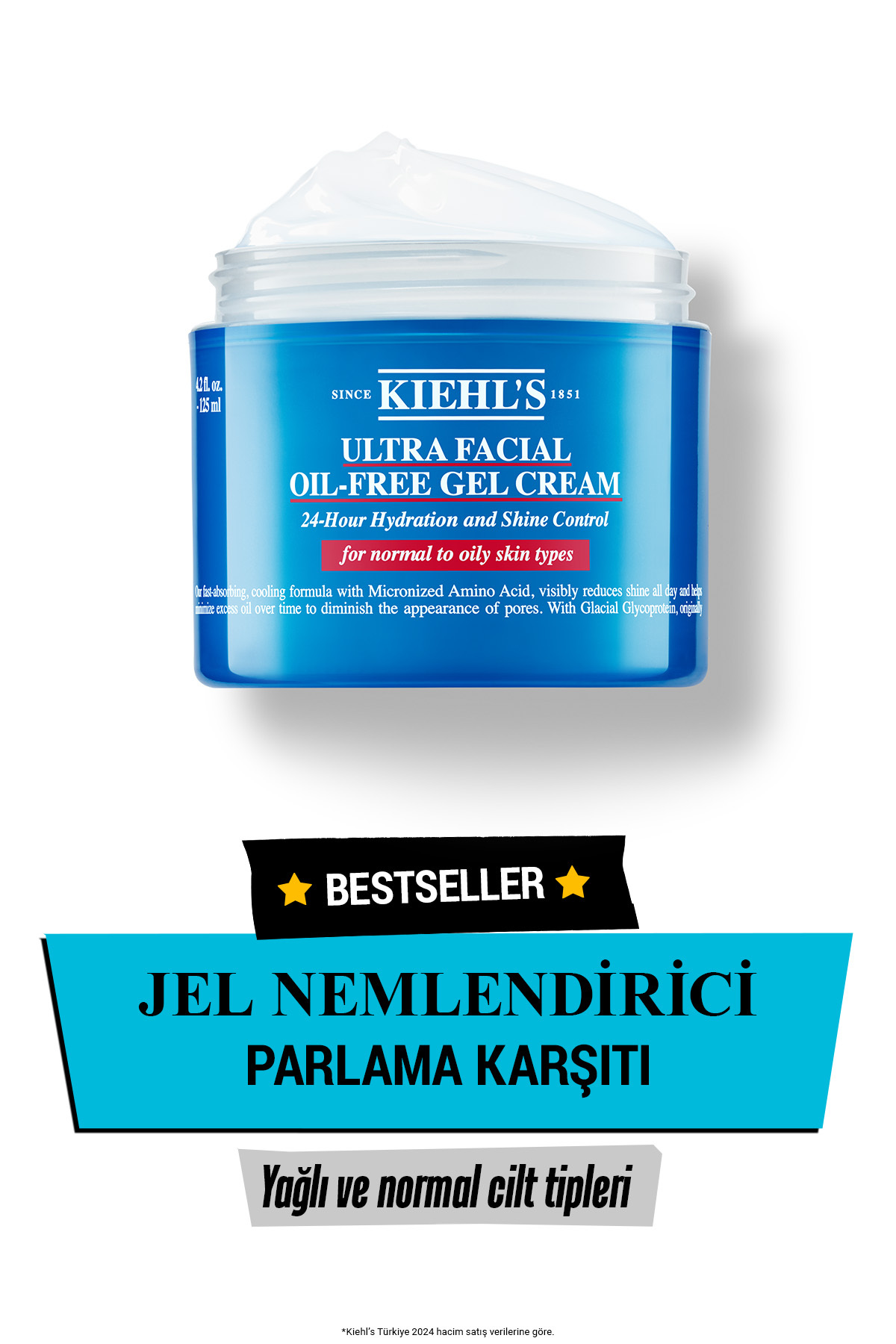 Kiehl's مرطوب کننده پوست چرب بدون روغن Ultra Facial 24 ساعته 125 میلی لیتر