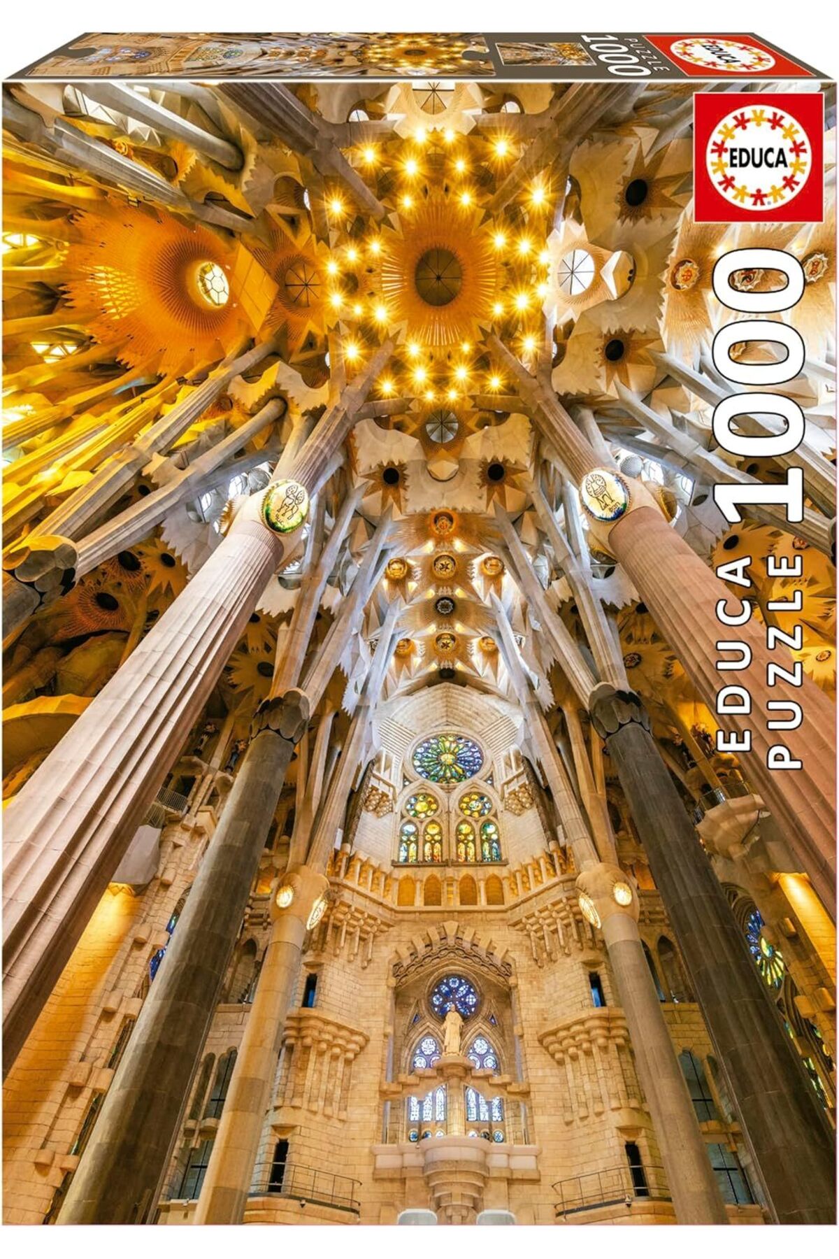 پازل تصویر داخلی SAGRADA FAMILIA 1000 PIECE EDUCA INTERIOR 19614 از ترکیه Educa Puzzle