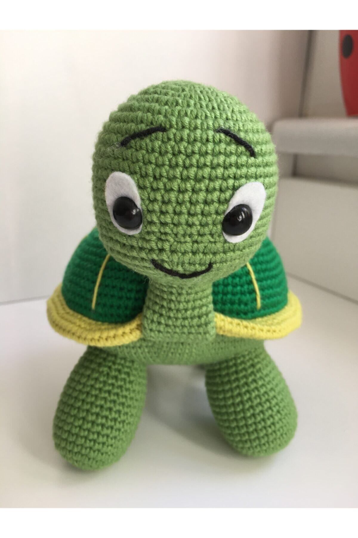 اسباب بازی های پشمی AMIGURUMI TOY TURTLE TOSPIK 15 سانتی متر Kukaoyuncak