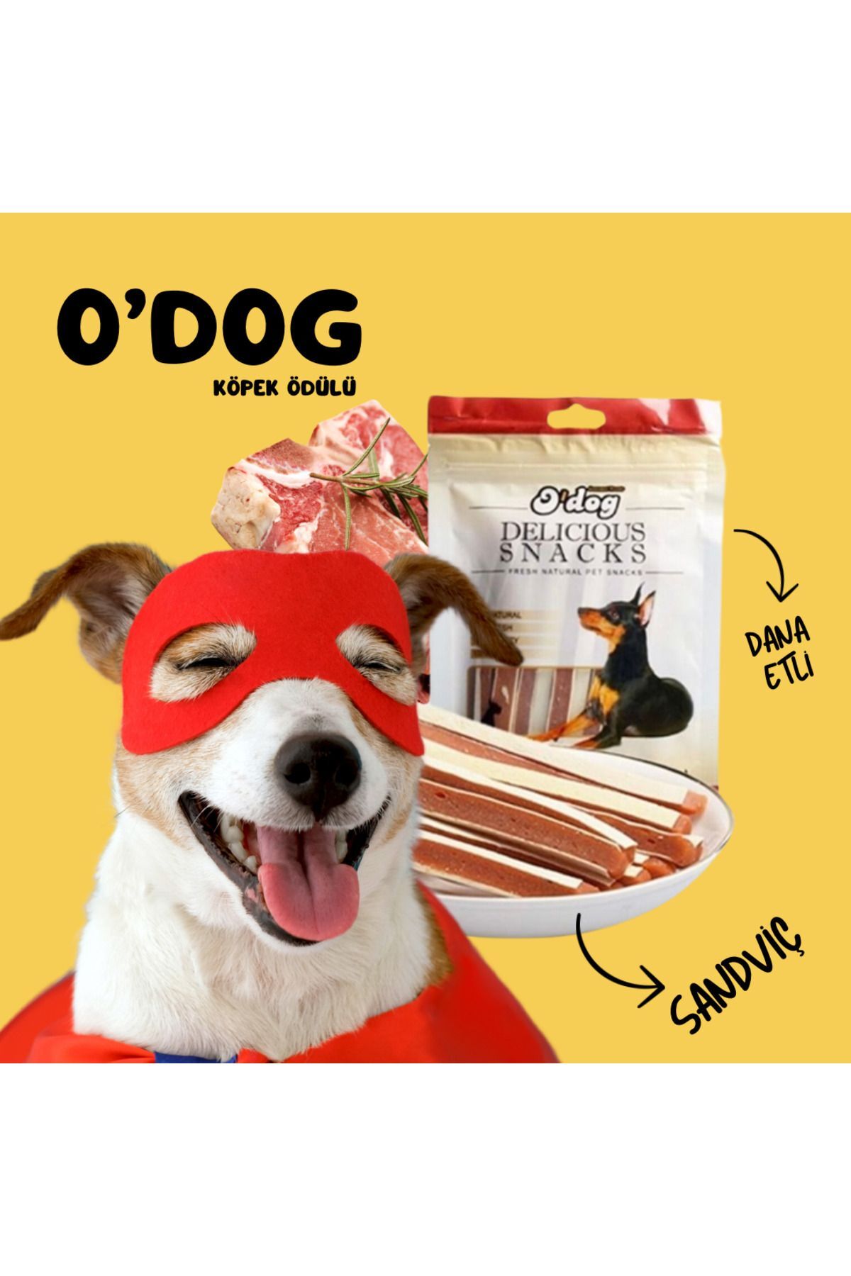 تشویقی ساندویچی سگ او داگ O Dog با گوشت بره، ۱۰۰ گرم