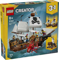 مجموعه ساختنی کشتی دزدان دریایی لگو LEGO کریتور 3 در 1 مدل 31387، ۱۰۷۴ قطعه، حداقل سن ۹ سال