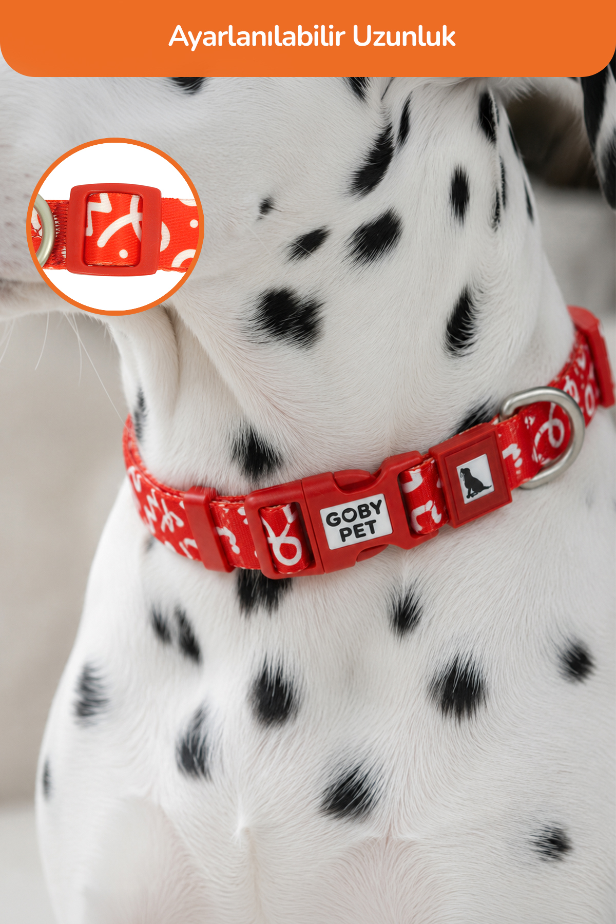قلاده گردنی طرح‌دار سگ گوبی‌پت GOBYPET، ۲۵ میلی‌متر، کد 006068 چندرنگ