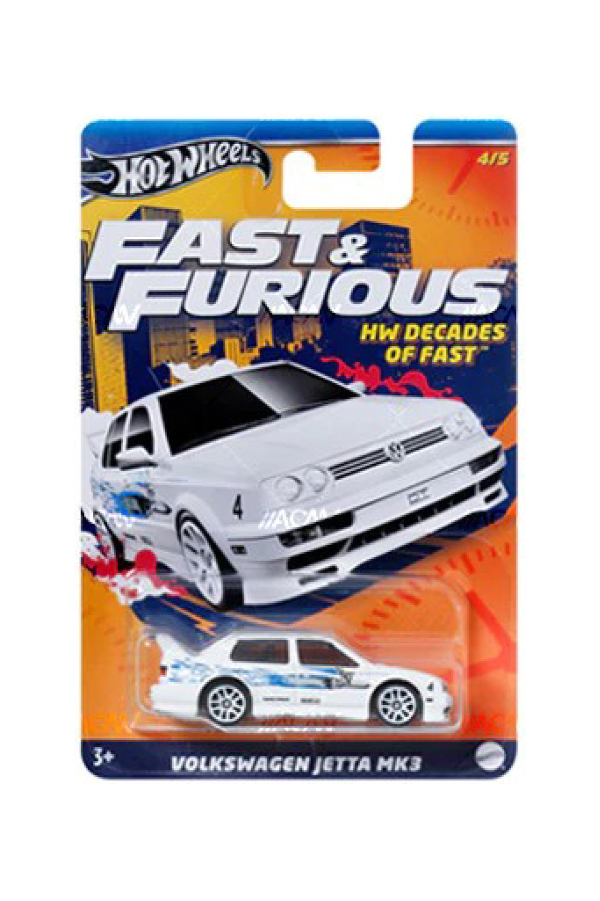 ماشین اسباب بازی VOLKSWAGEN JETTA MK3 چرخ های داغ سریع و خشمگین با مضمون 2024 هات ویلز اورجینال HOT WHEELS