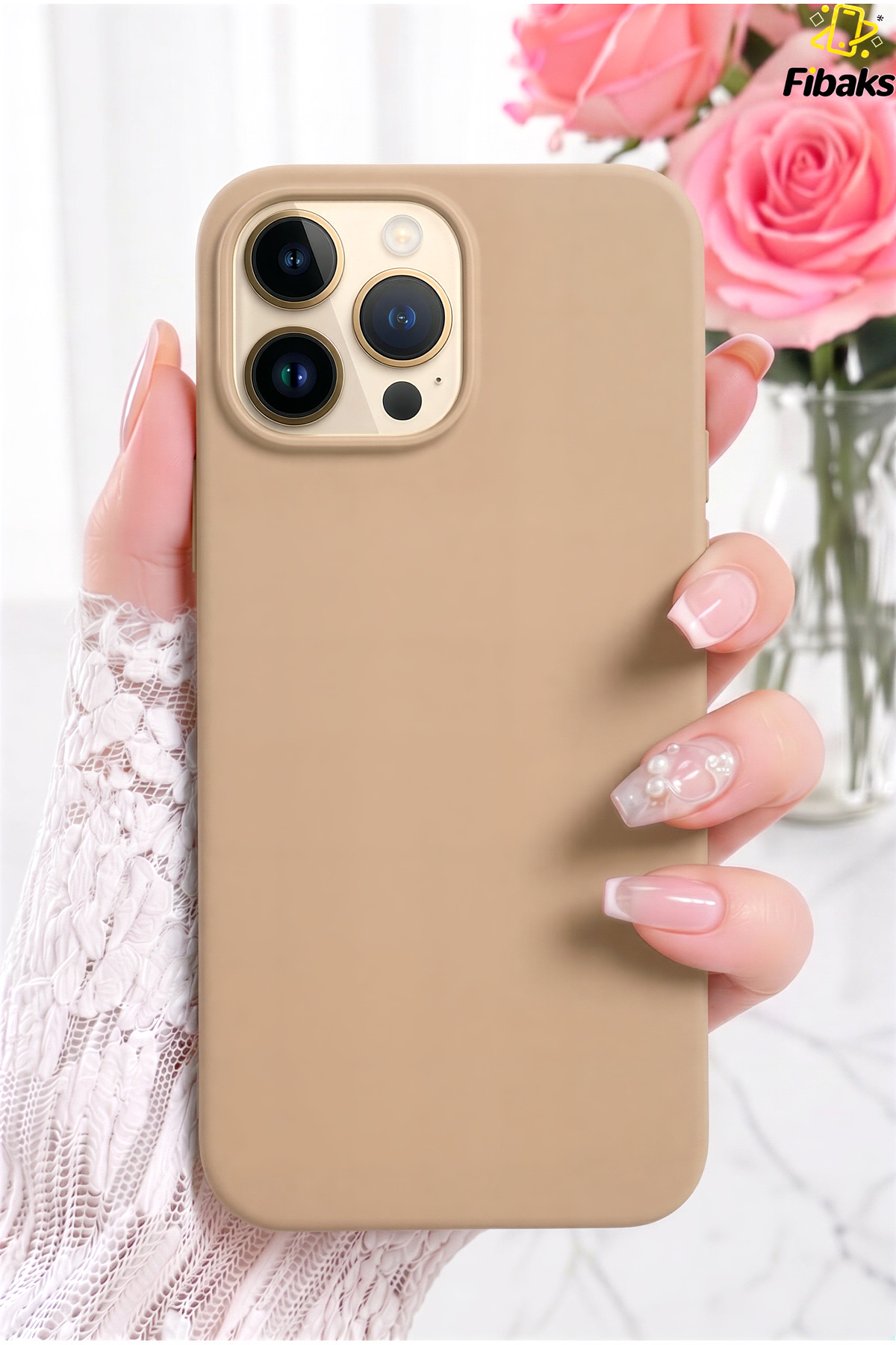 کاور و قاب پوشش محافظ دوربین سیلیکونی مایع نرم با IPHONE 16 PRO MAX فیبکس Fibaks