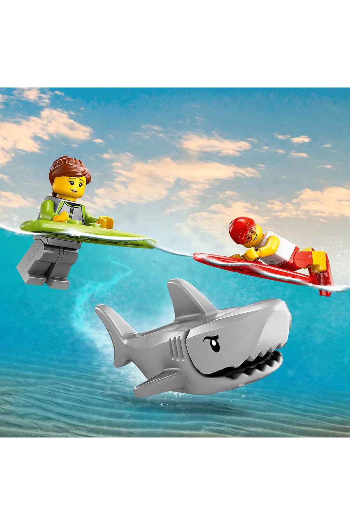 لگو CITY CANKURTARAN VAN 60453 2 MINIFIGURES کوسه برای کودکان بیش از 6 سال بالاتر اورجینال LEGO