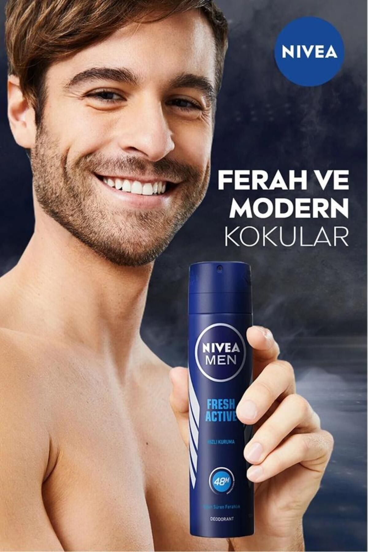 NIVEA اسپری ضد تعریق مردانه فعال تازه نو NIVEA 150mlx5et