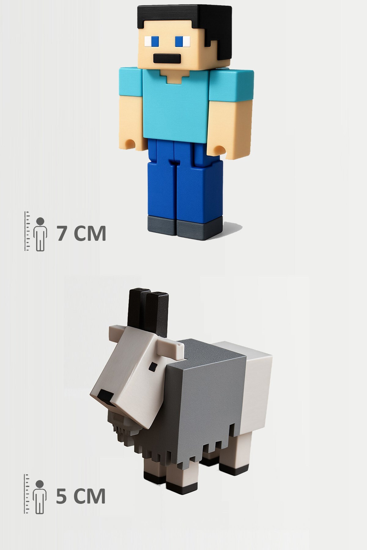 اسباب بازی های فیگور دیگر ست متحرک MINECRAFT STEVE AND GOAT FigürDizayn