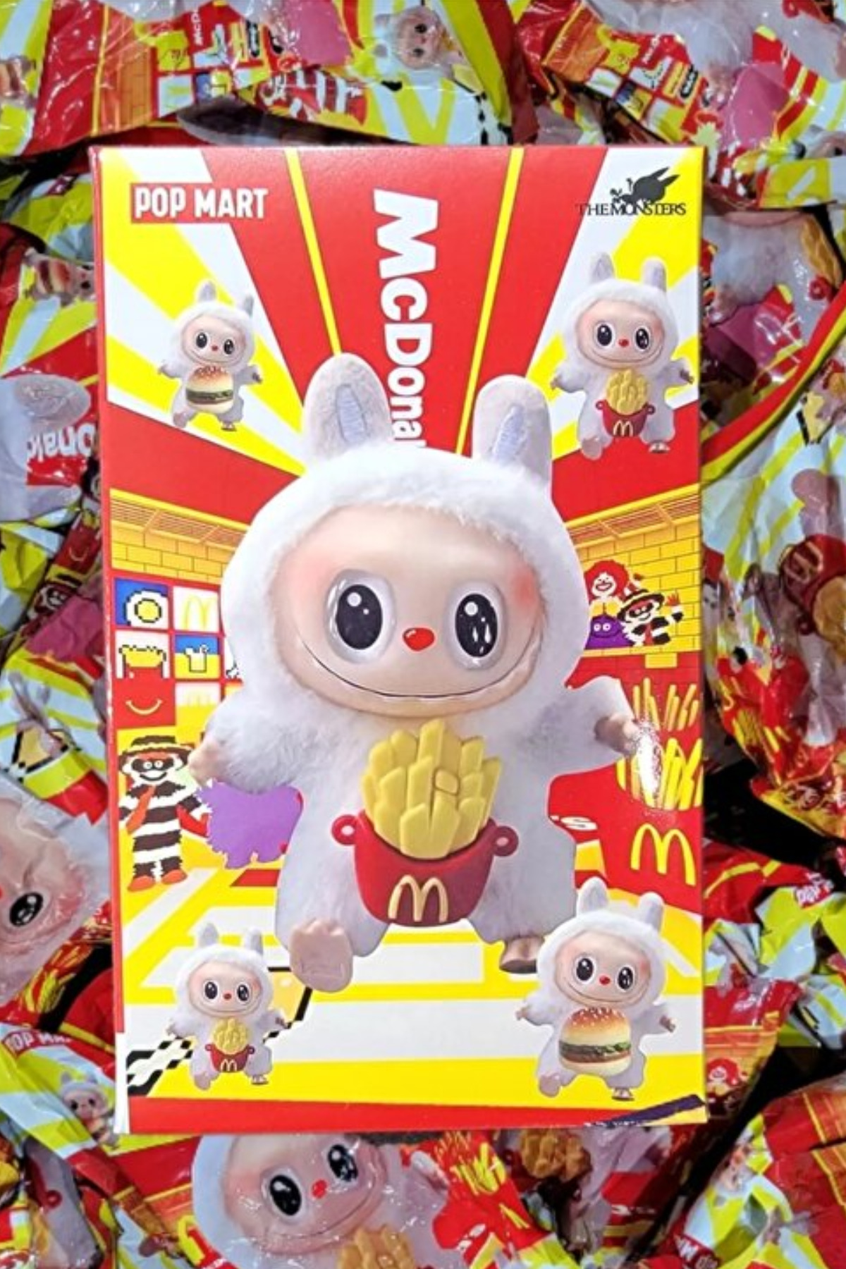 اسباب بازی های پشمی مخمل خواب دار LABUBU سری MCDONALDS سورپرایز بسته 1 عددی Genel Markalar