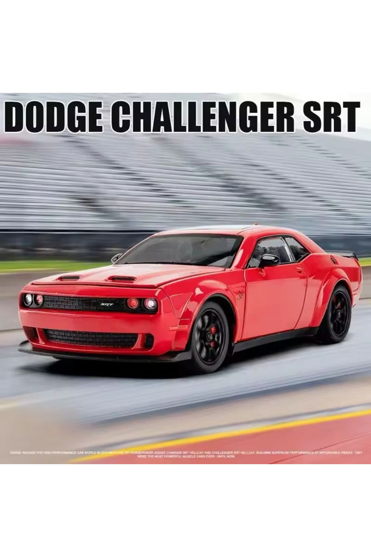 مدل خودرو DODGE CHALLENGER SRT 1:24 DIECAST MODEL CAR با چراغ های صوتی درهای باز شونده اورجینال SECTOYS