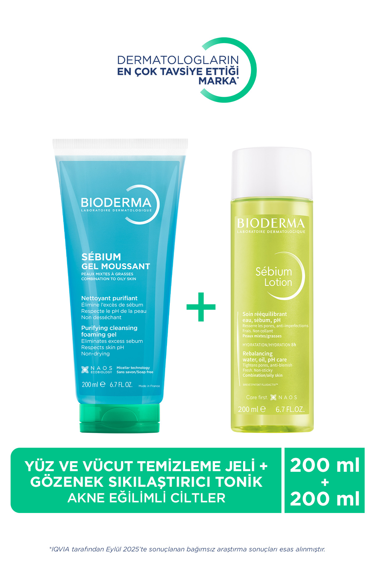 ست مراقبت پوست ژل فوم SEBIUM LOTION 200 میل Bioderma