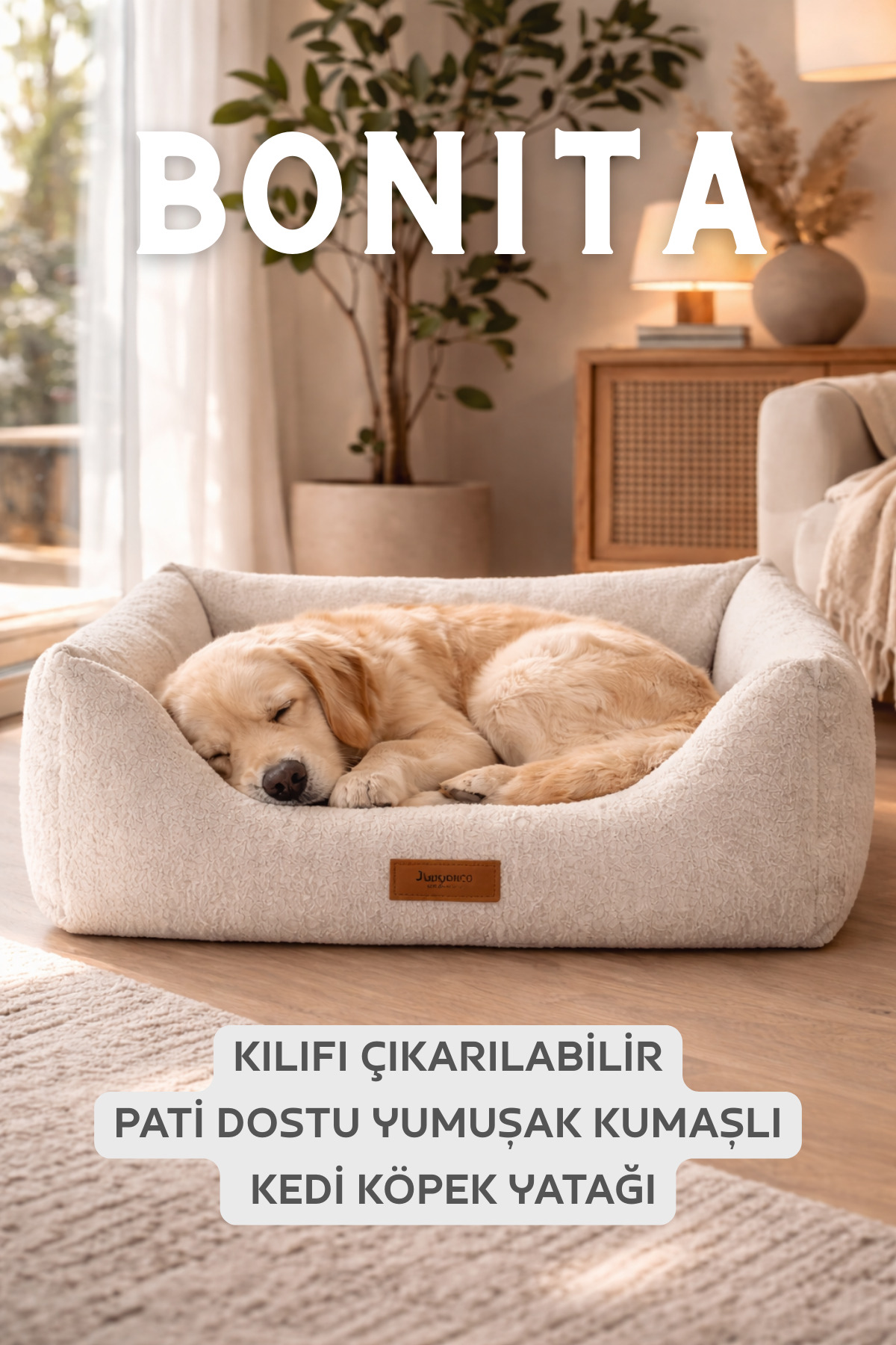 تخت گربه و سگ جونگولیکا پت پروداکتس Jungolica Pet Products Bonita مدل JPP89، کرم