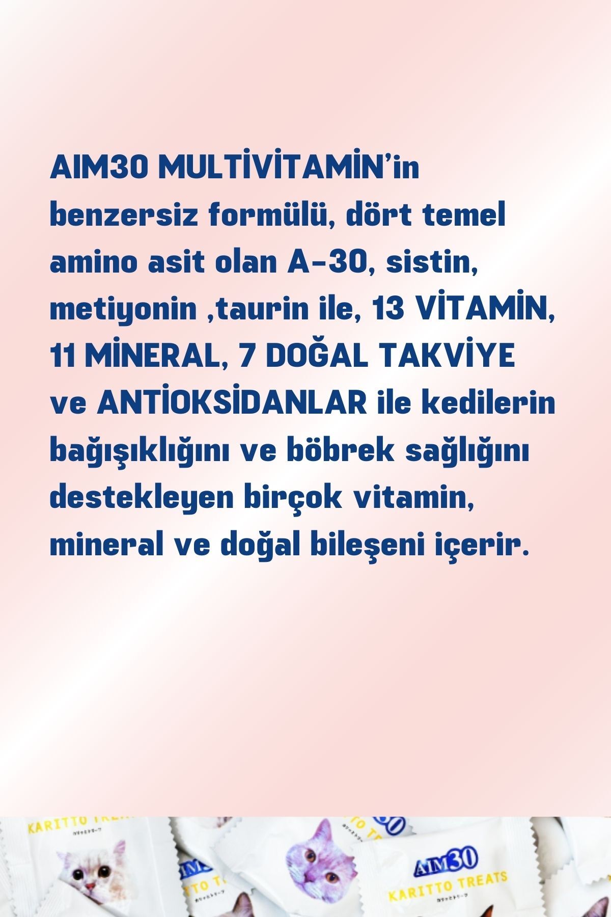 مکمل مولتی‌ویتامین و مواد معدنی گربه A30، ایم۳۰ AIM30، پودری با طعم ماهی