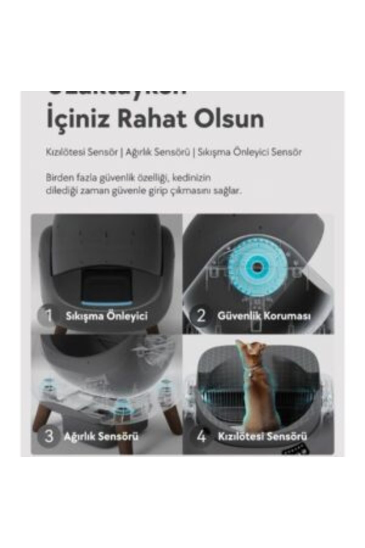 توالت گربه خودکار روباز کت‌لینک Catlink Scooper Open-X CL-CH-01-W سفید