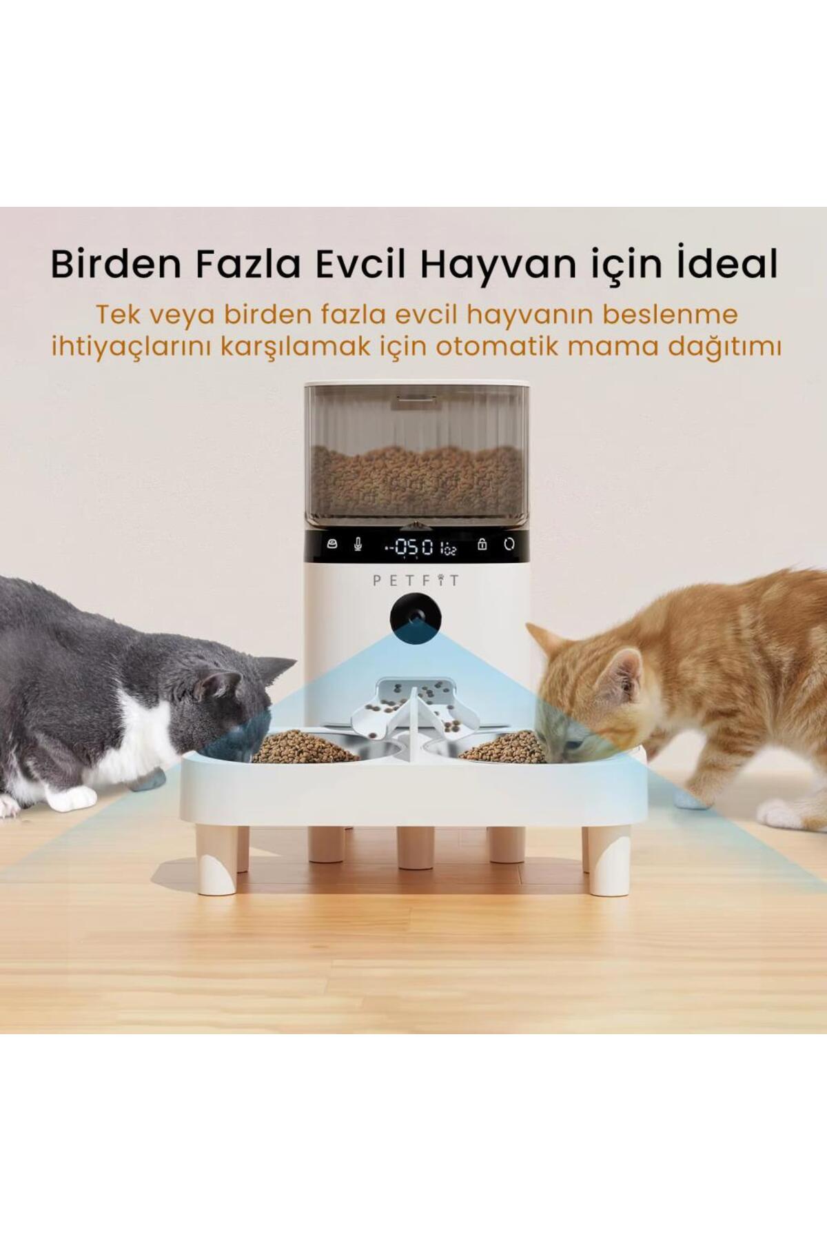 غذادهنده خودکار هوشمند گربه و سگ پت‌فیت Petfit AutoDine X Plus با دوربین Wi-Fi و دو کاسه 5L