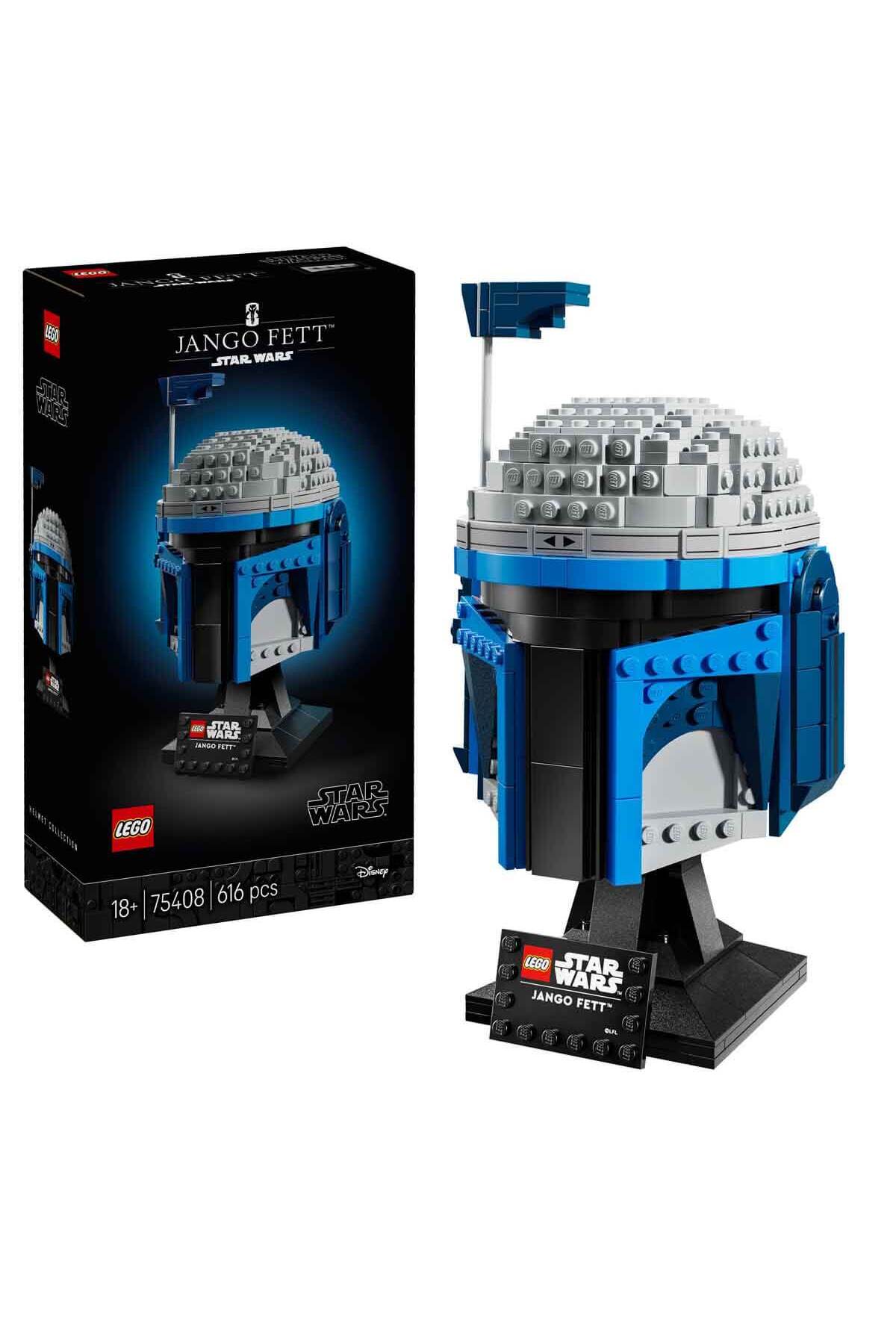لگو و اسباب بازی های ساخت محور STAR WARS: ATTACK OF THE CLONES JANGO FETT HELMET 75408 قابل برای بزرگسالان اورجینال LEGO