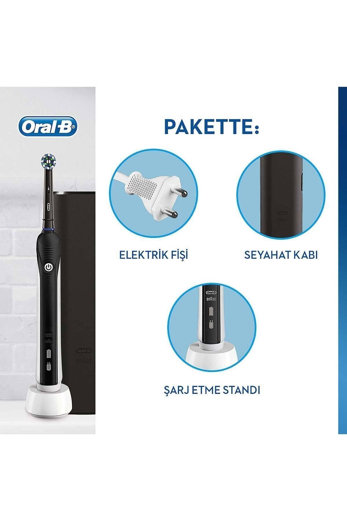 Oral-B مسواک برقی قابل شارژ Pro 750 با حرکت متقاطع رنگ مشکی