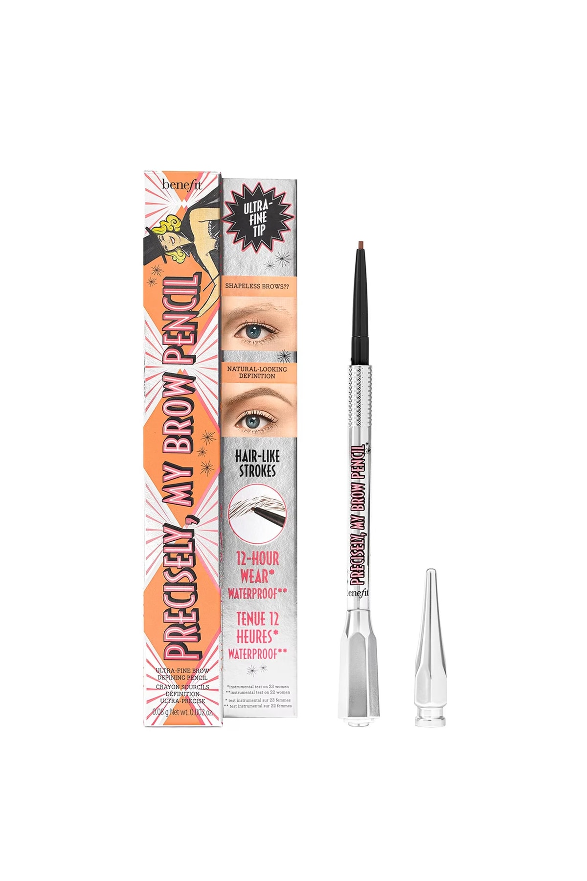 مداد ابرو و سایه PRECISELY MY BROW ابروی برجسته شکل دهنده رنگدانه شده بدون لکه اورجینال benefit cosmetics